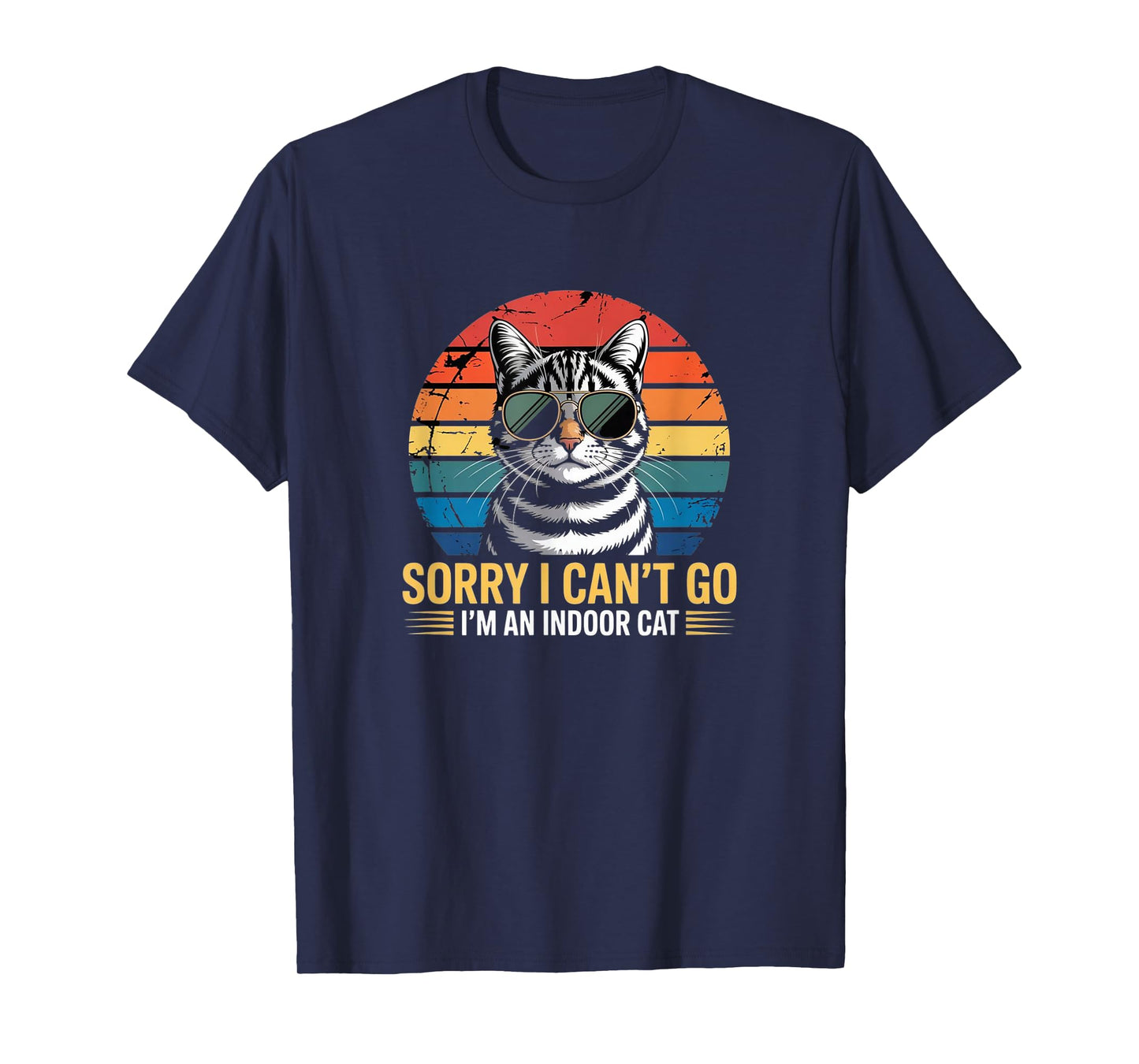 Sorry I Can’t Go – I’m an Indoor Cat Vintage Tee T-Shirt