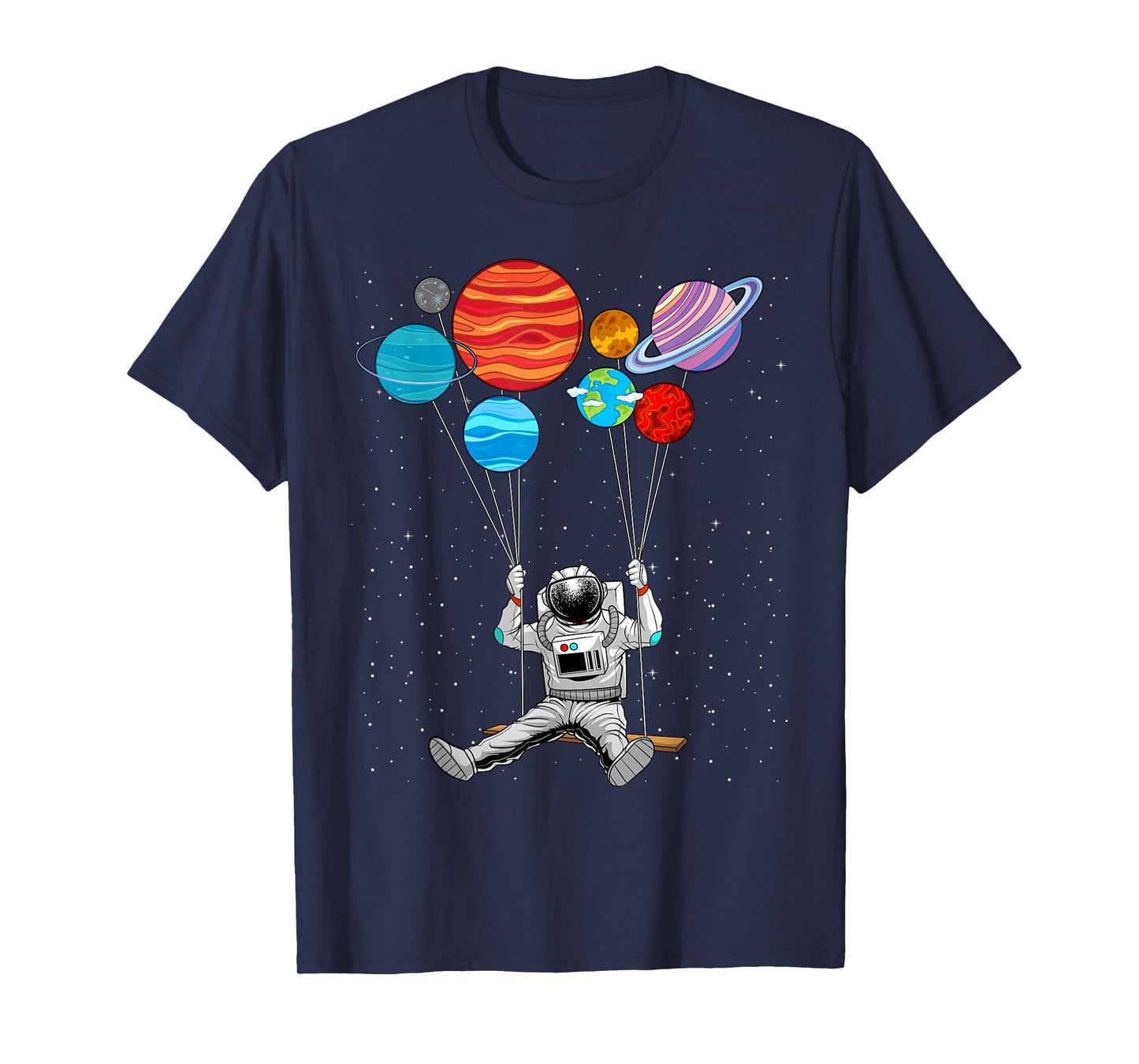 Space Themed For Men Women Outer Space Moon Galaxy Astronaut T-Shirt