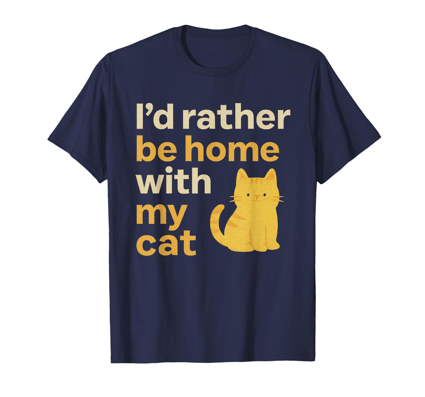 I’d Rather Home with Cat | Soft Pastel Aesthetic Feline Love T-Shirt