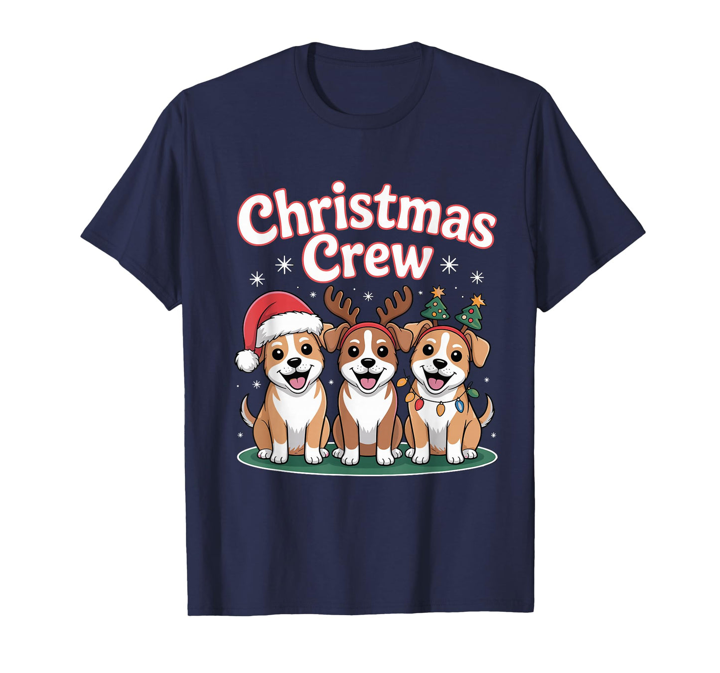 Christmas Crew Xmas Puppy Dog Breed Funny Christmas Pitsky T-Shirt