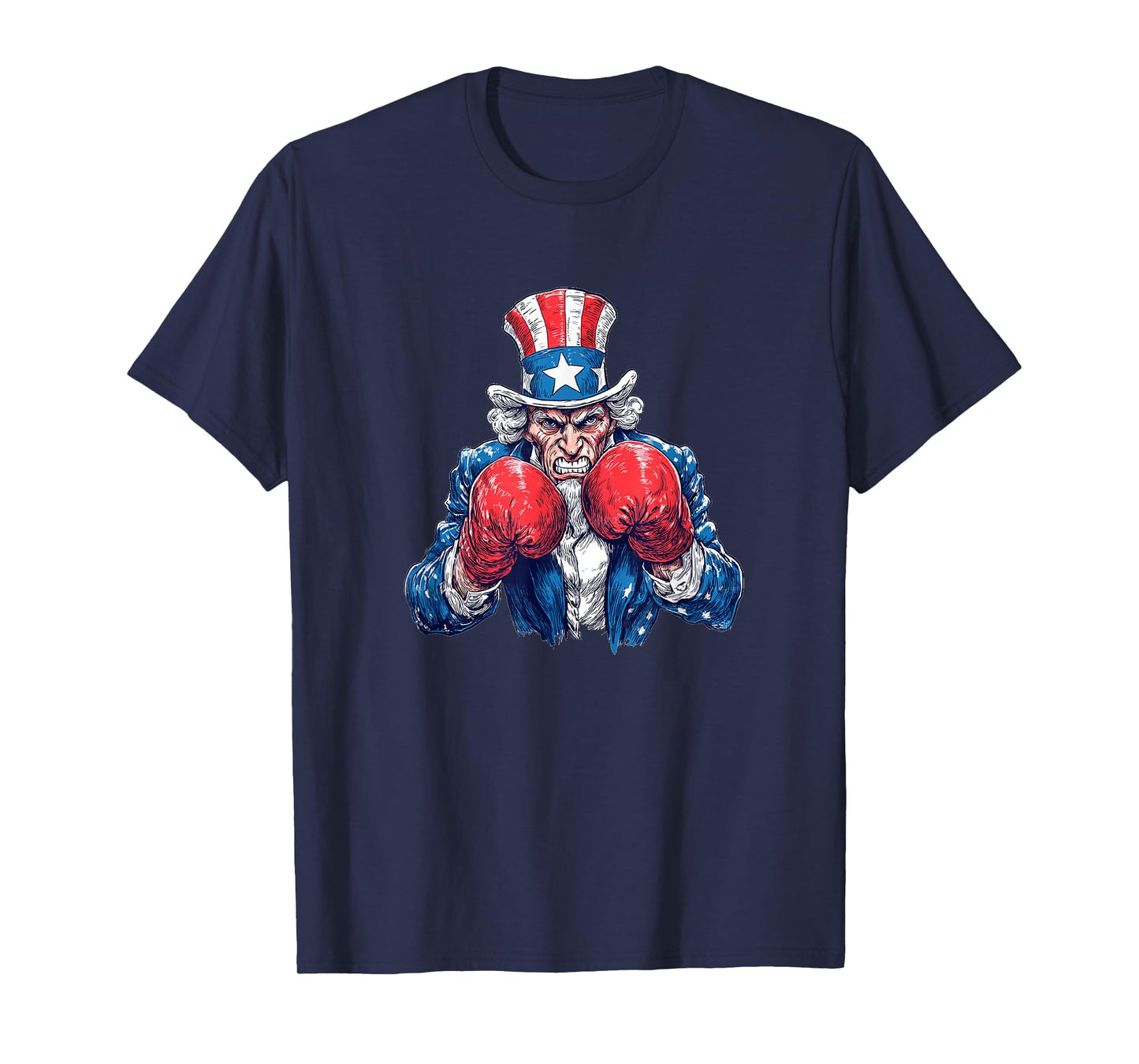 US Sam with Boxing Gloves for Sport and Patriotic Lovers T-Shirt