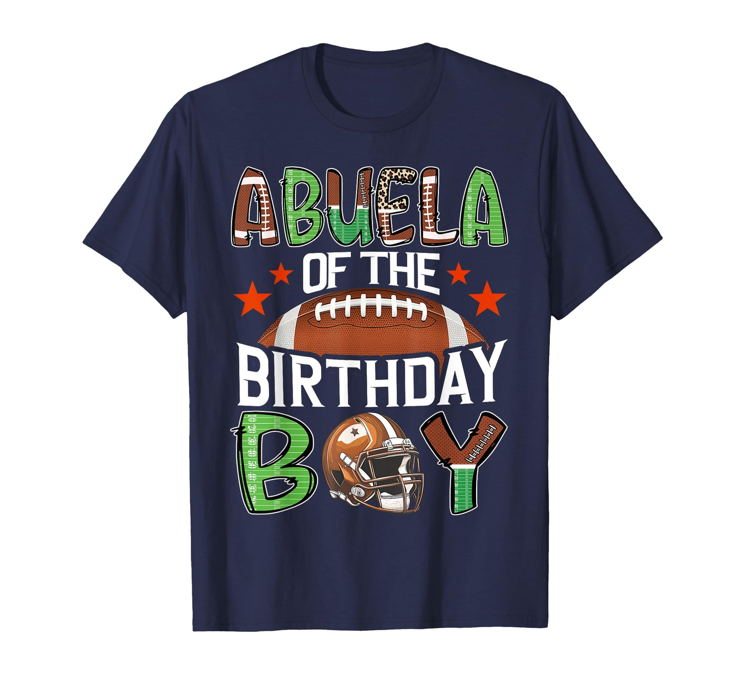 Abuela Of The Birthday Boy Game Day Football T-Shirt