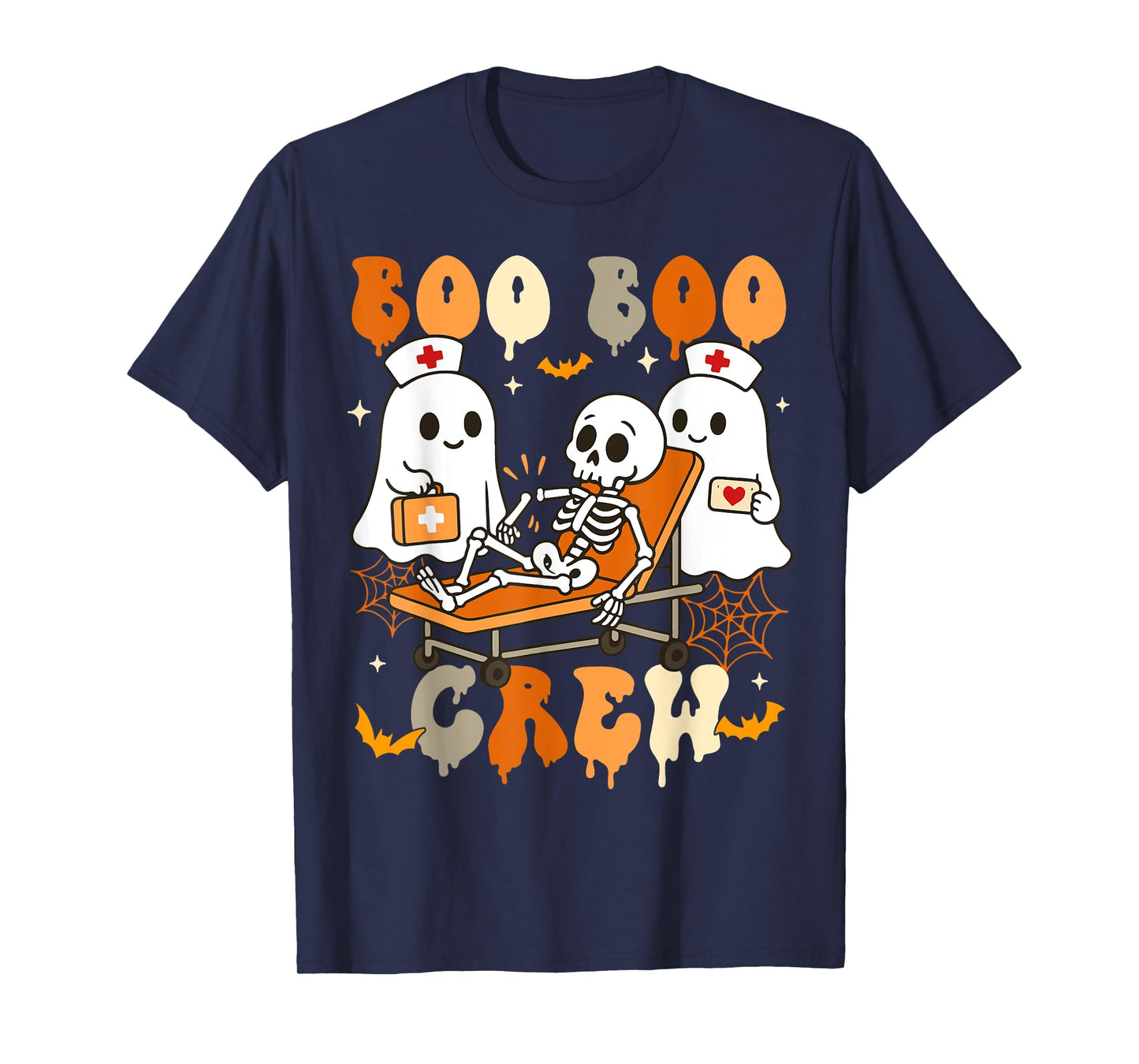 Halloween Nurse Boo Boo Crew Ghost Doctor Paramedic Nursing T-Shirt