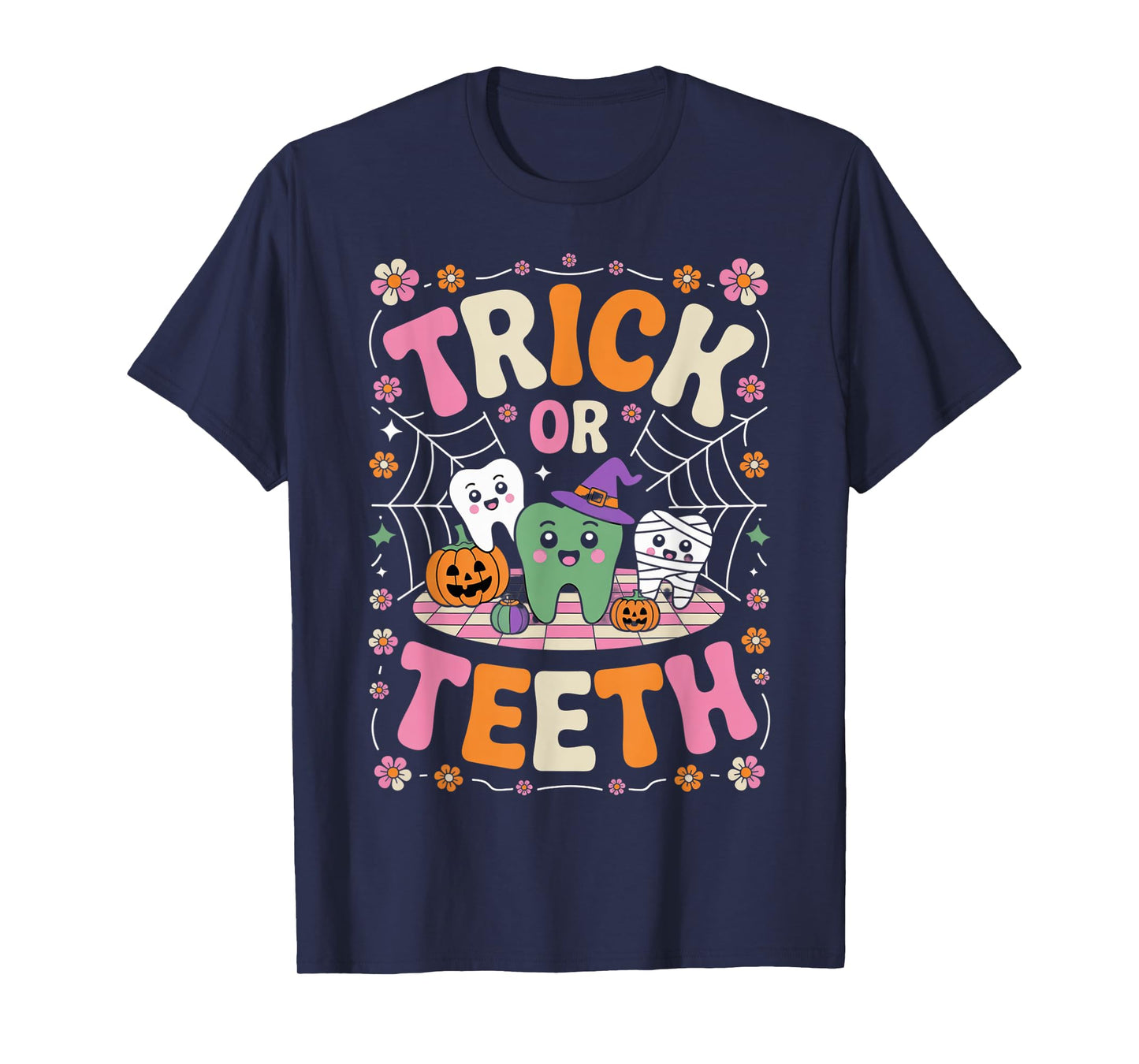 Halloween Dentist Trick Teeth Tooth Costumes Dental Office T-Shirt