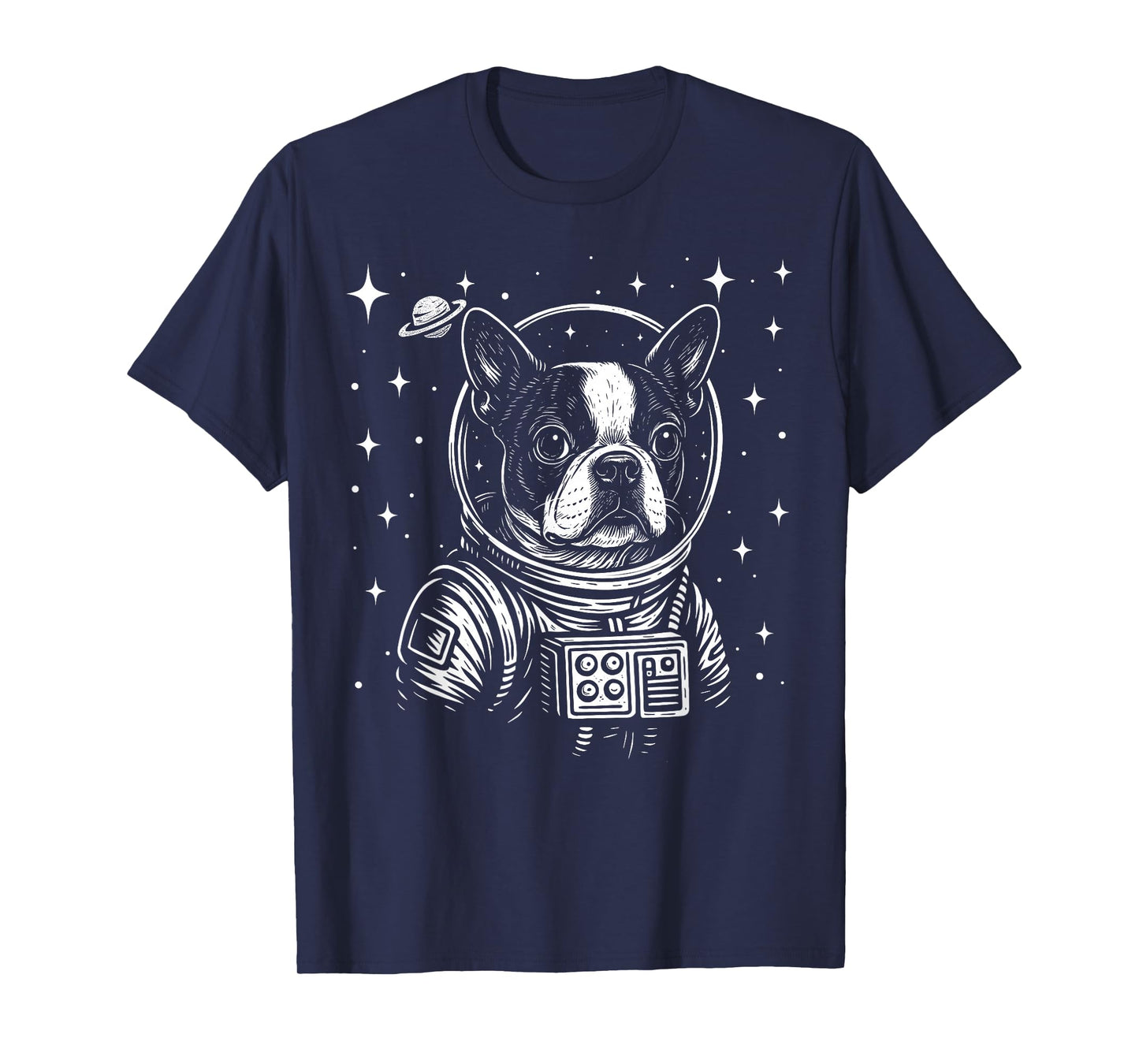 Astronaut Boston Terrier Space Galaxy Dog Lovers T-Shirt