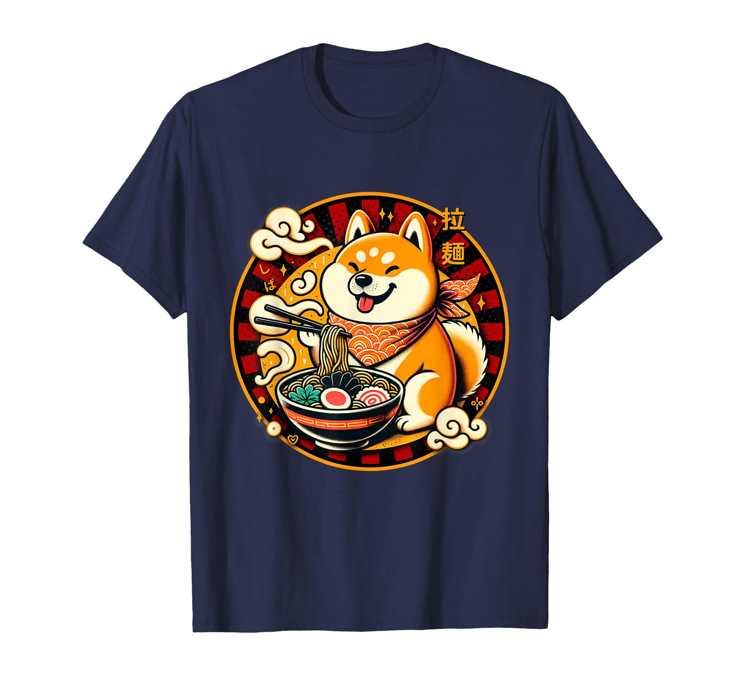 Shiba Ramen Bowl Japanese Love Noodles Cute Dog Inu Kawaii T-Shirt