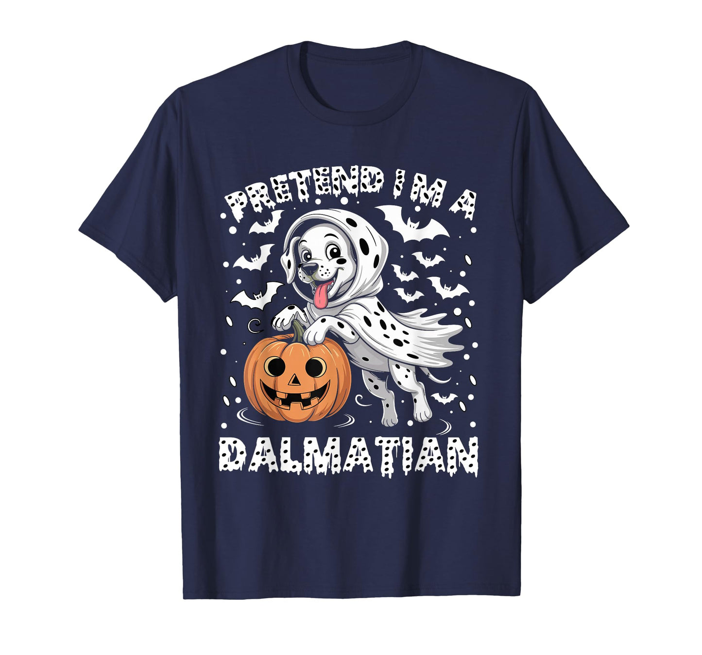 Pretend I'm a Dalmatian Funny Lazy Halloween Costume Dog T-Shirt