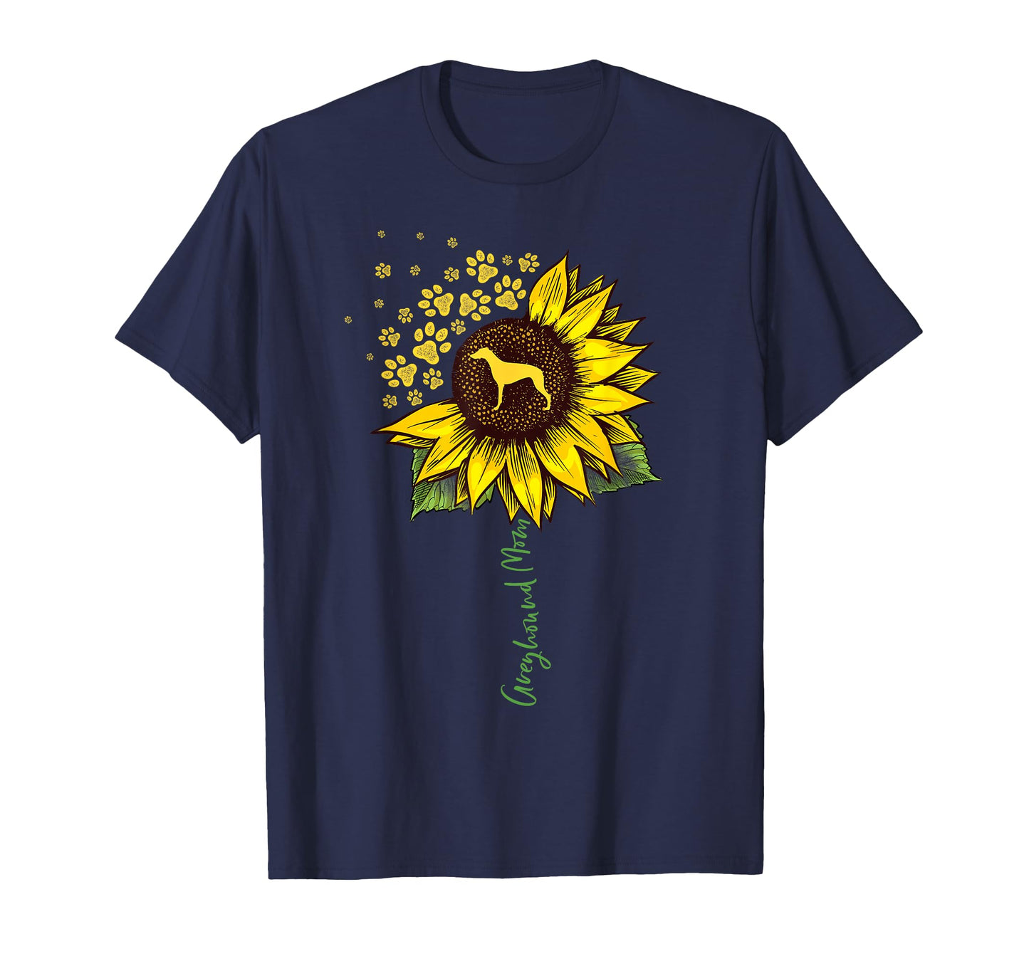 Greyhound Mom Sunflower Greyhound Gifts Dog Mom Mama T-Shirt