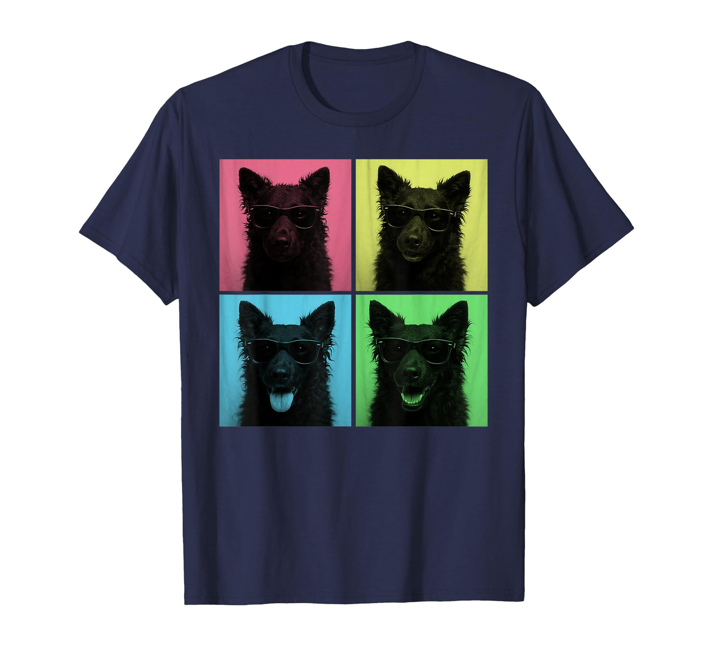 Mudi Dog Pop Art Funny Dog Lover Photo Booth T-Shirt