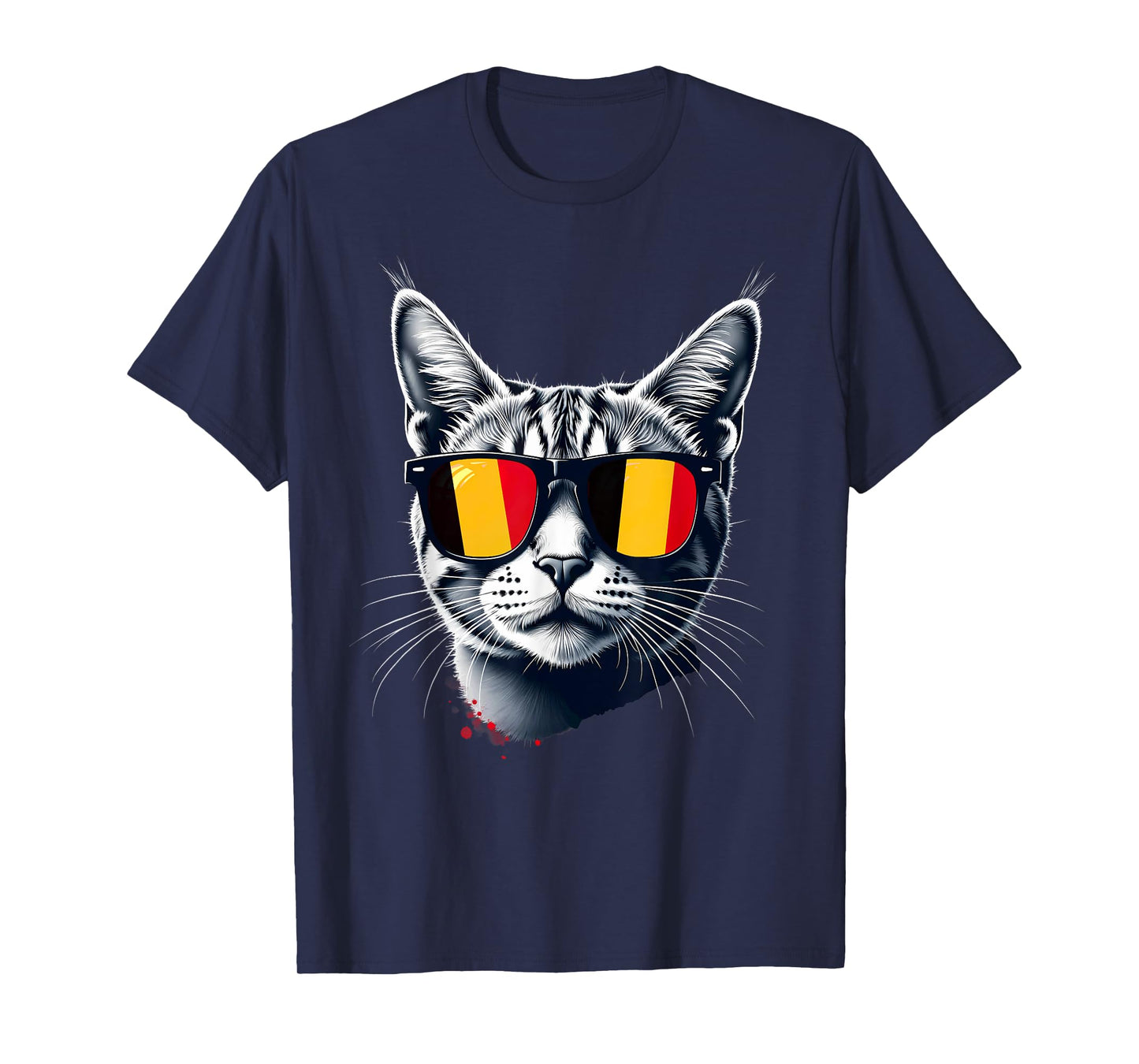 Patriotic Belgium Tabby Cat Belgian Flag T-Shirt