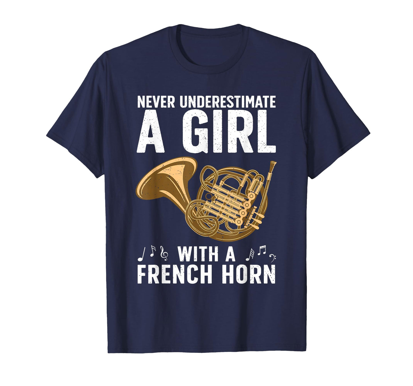 Best French Horn Art For Women Girls French Horn Lover T-Shirt
