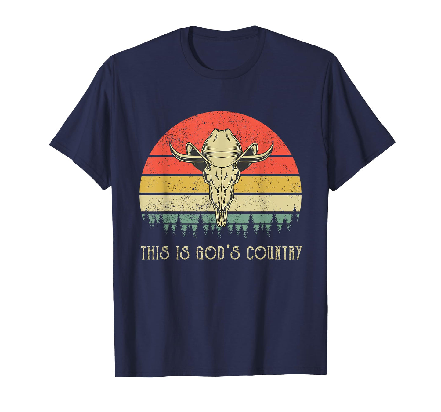 This Is God's Music Country Outfit Bull Skulls Western Howdy T-Shirt