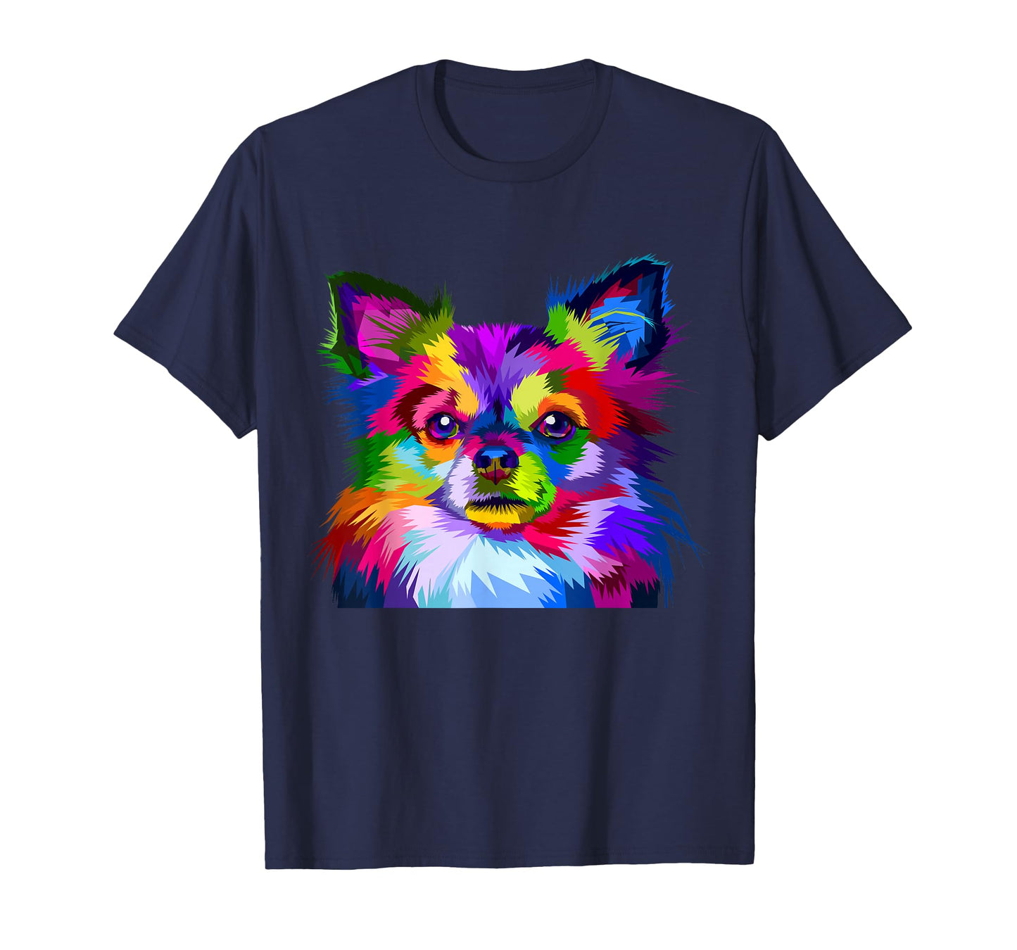 Long Hair Chihuahua Pop Art Portrait Art for Dog Owners T-Shirt