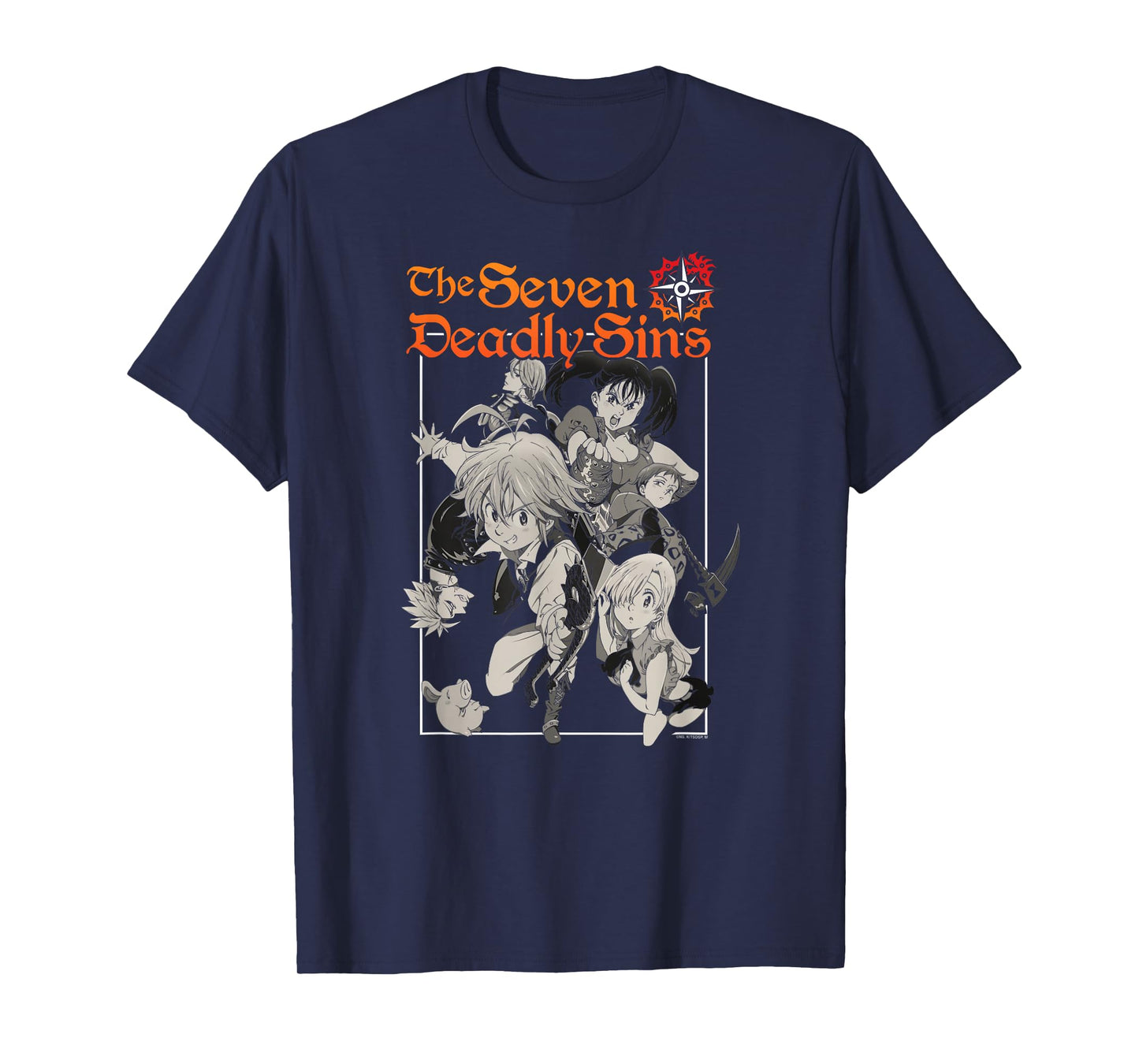 The Seven Deadly Sins Character Collage with Logo Anime T-Shirt