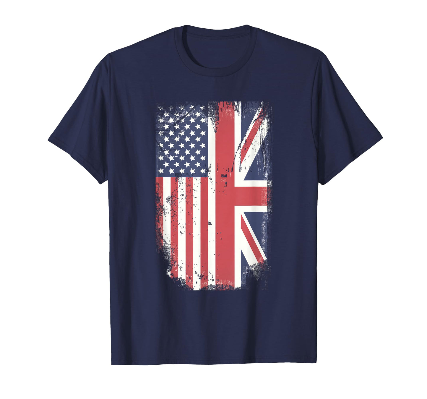 American Flag & British Flag USA UK Stars Stripes Union Jack T-Shirt