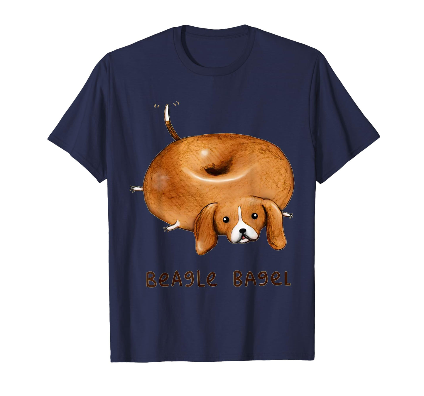 Beagle Bagel - Funny Cute Dog T-Shirt for Men Women Kids