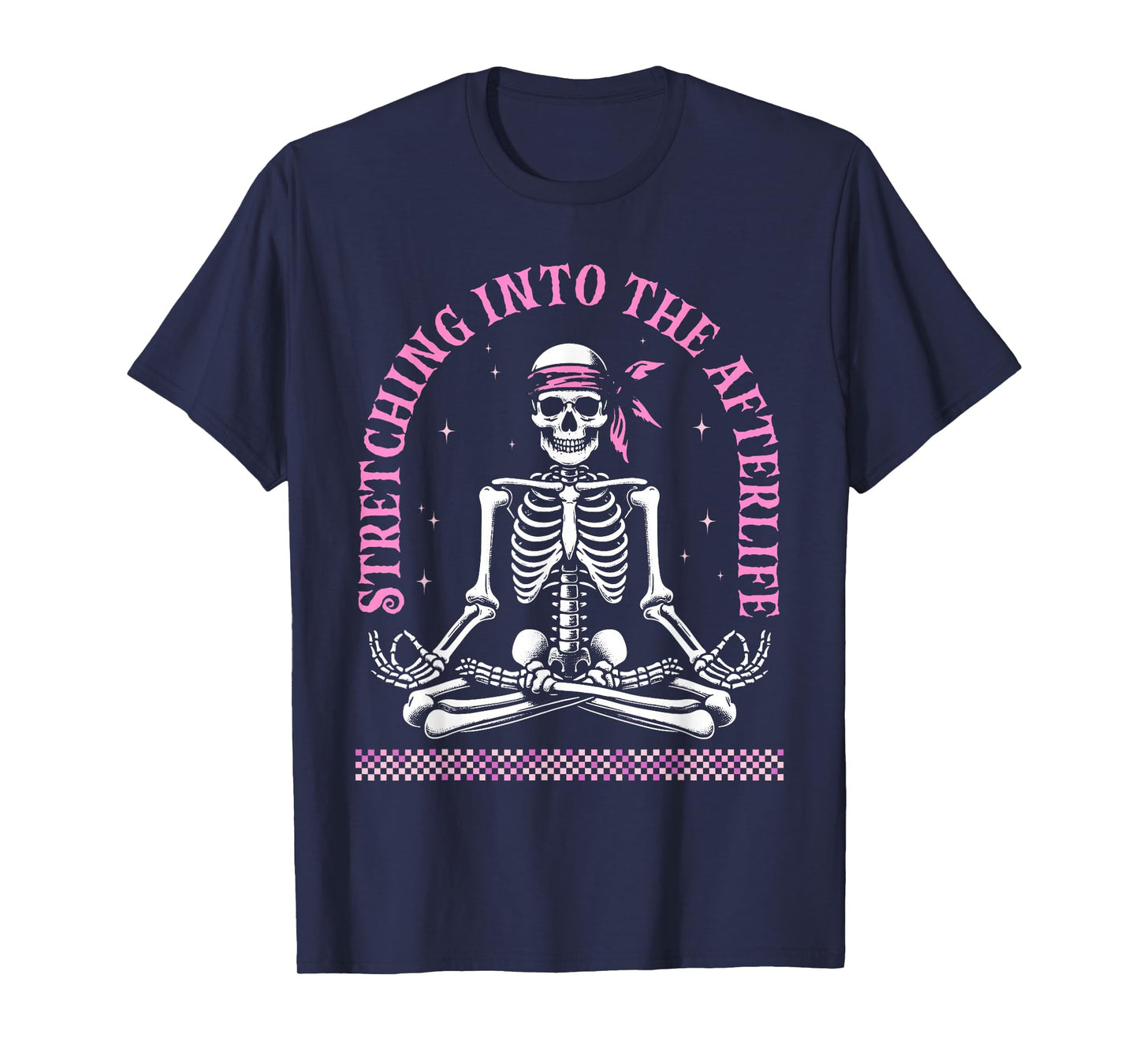 Yoga Skeletons Namaste Funny Meditation Halloween Men Women T-Shirt