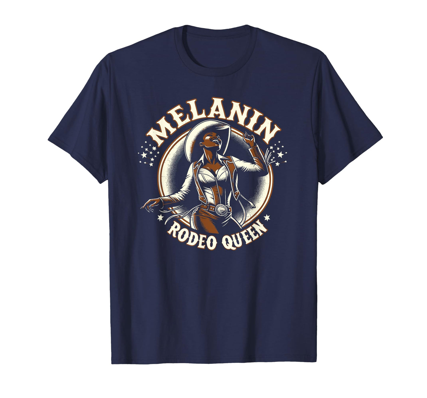 Melanin Rodeo Queen, Country African American Cowgirl T-Shirt
