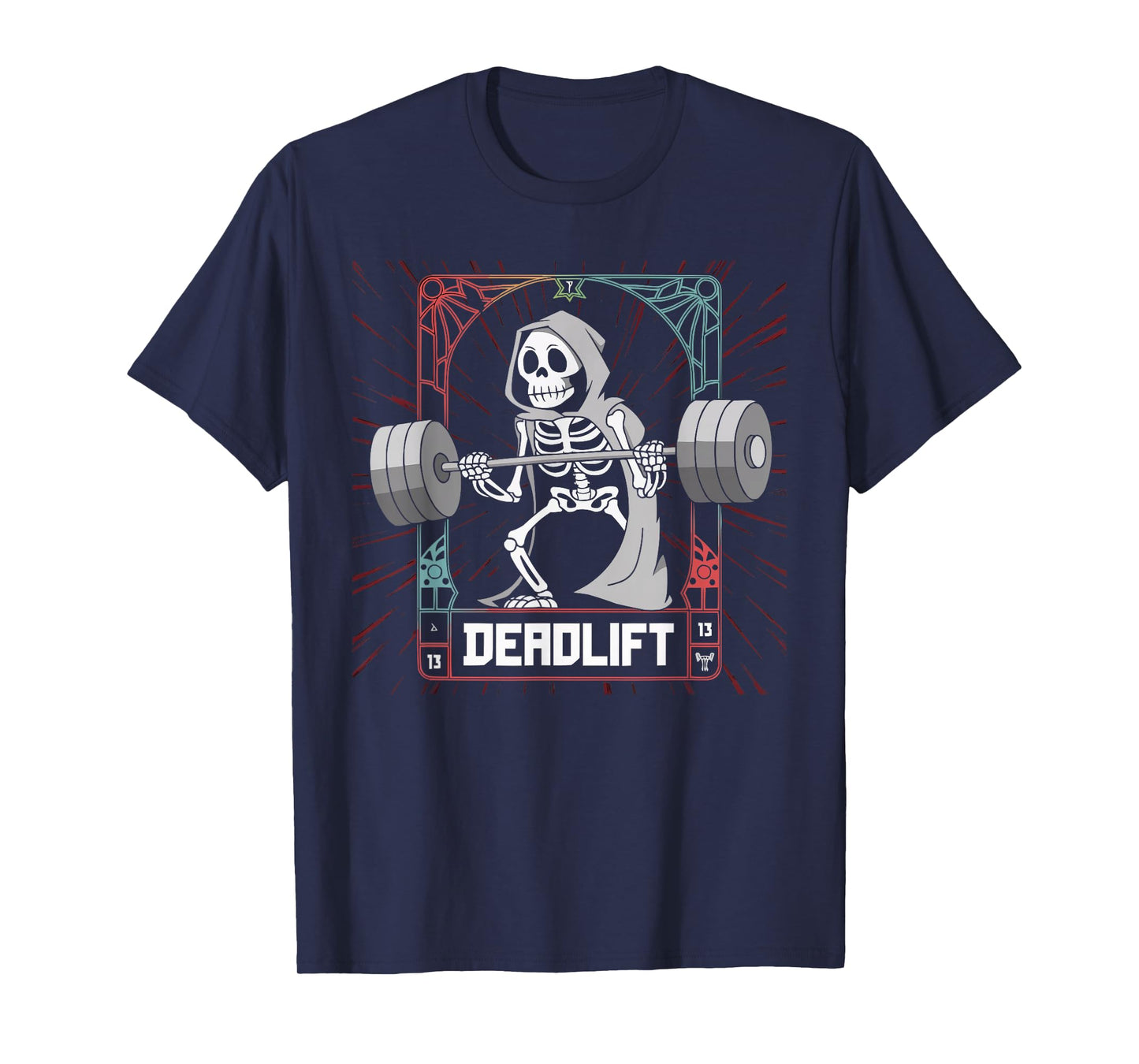 Skeleton Weightlifting Fitness Exercise Bodybuilding T-Shirt