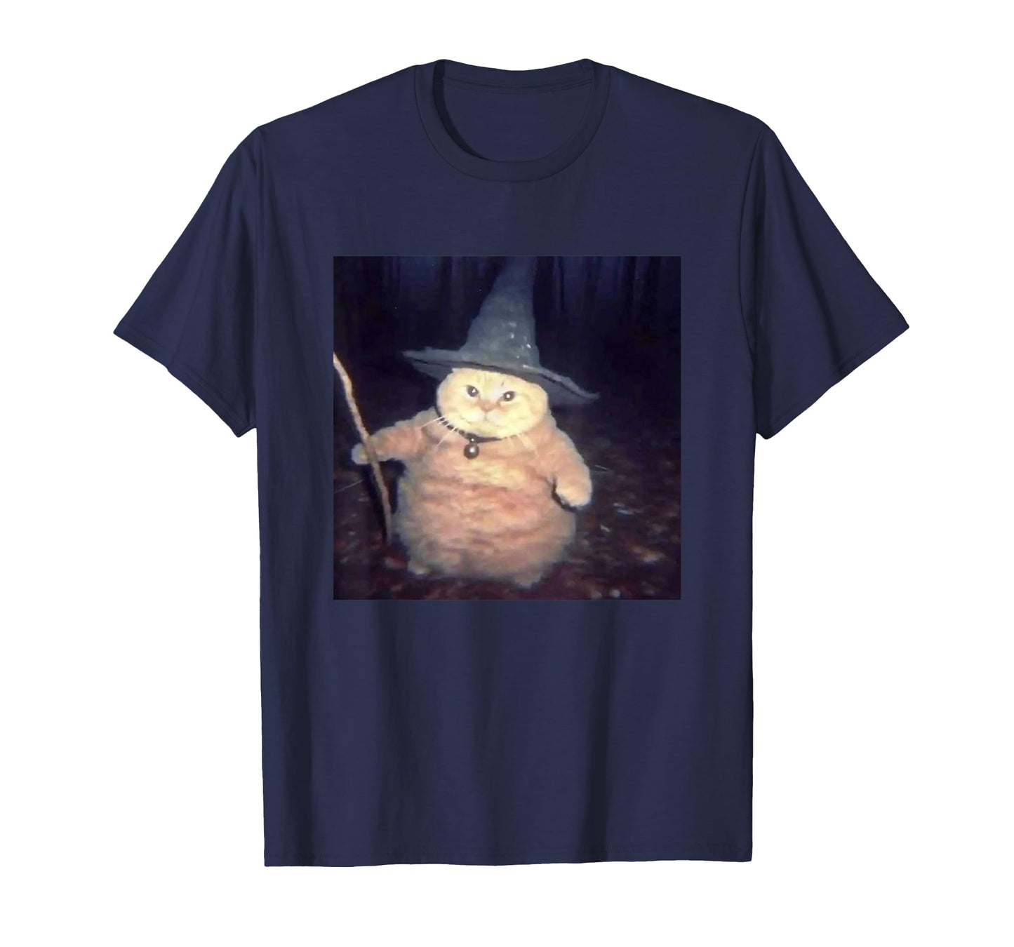 Vintage Witch Cat Peekaboo Halloween Funny Cat Meme Weird T-Shirt