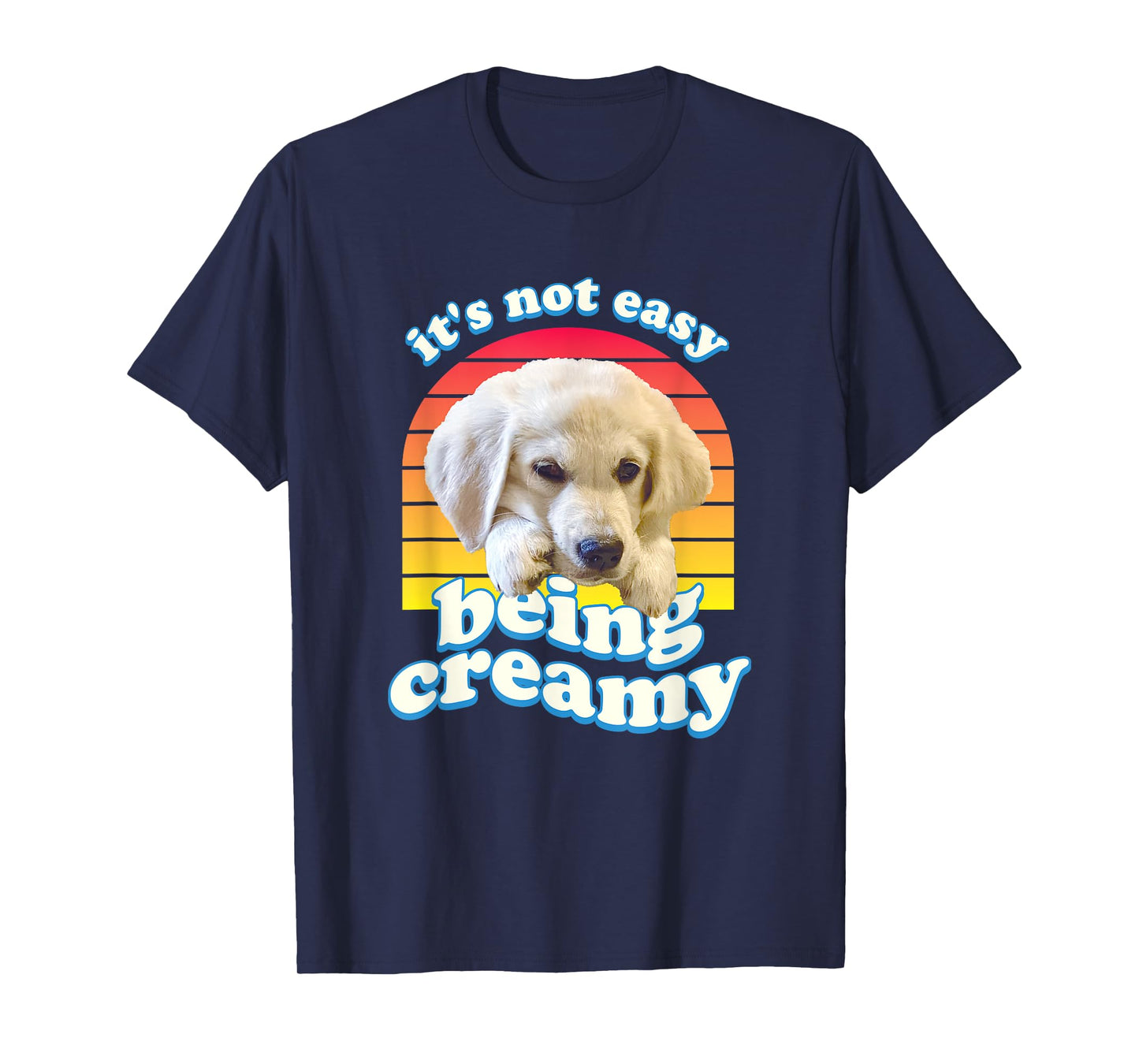 English Cream Golden Retriever Funny ECGR Puppy Vintage 80's T-Shirt