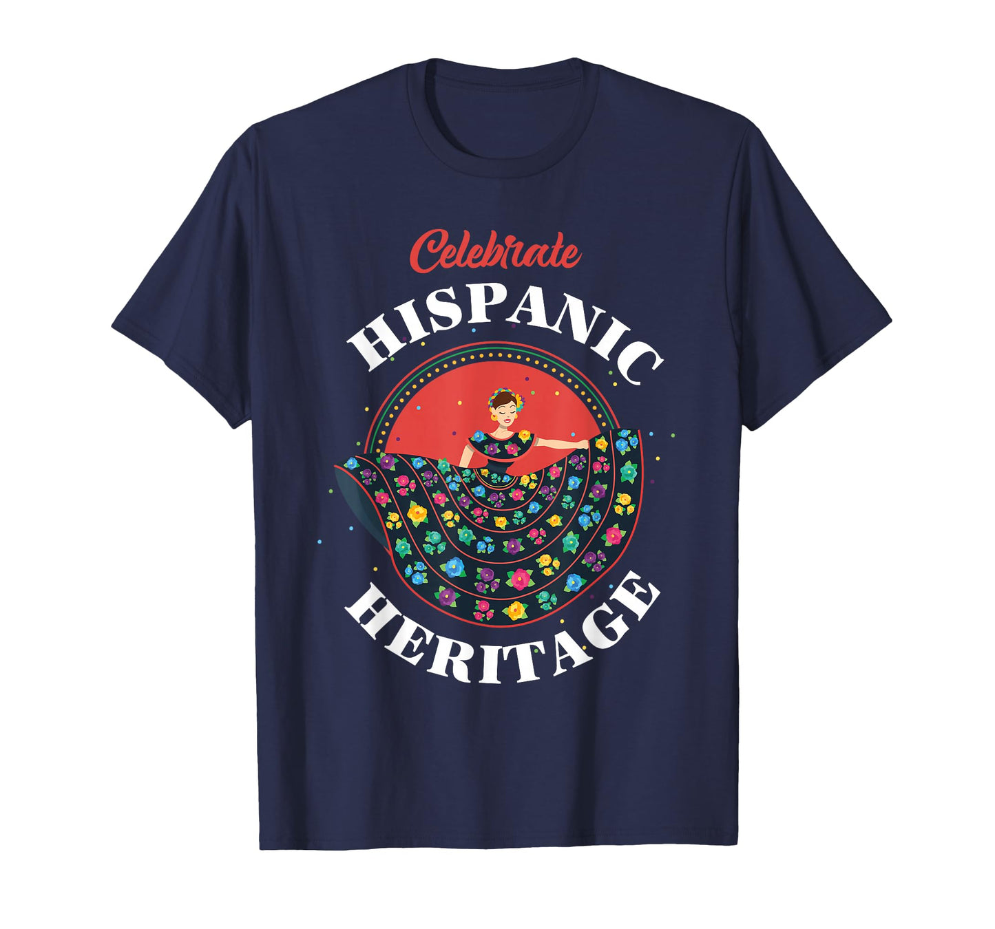 Hispanic Heritage Month Countries Flag Inspiration Dancer T-Shirt