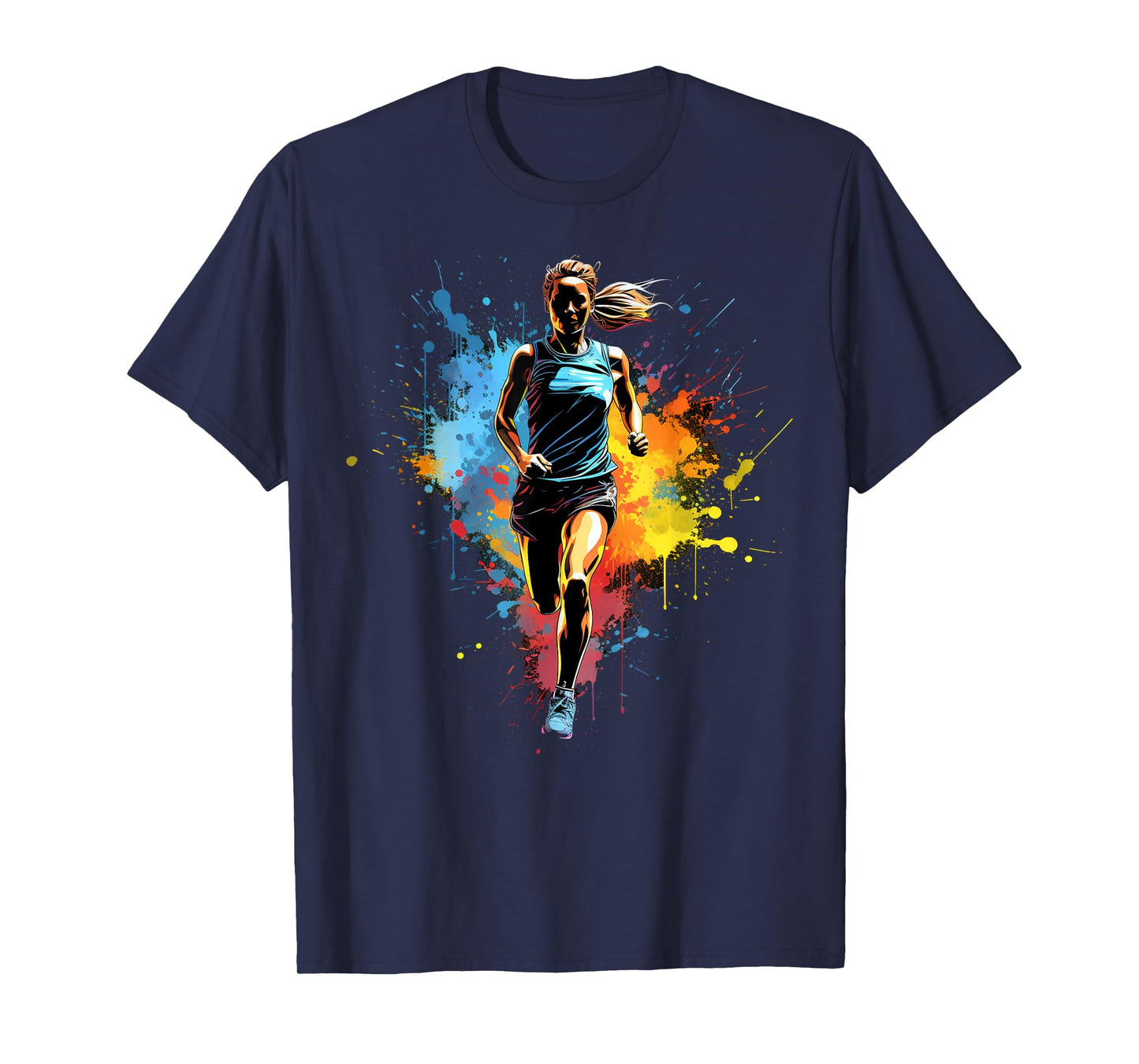 Cross country runner Girl on Womens Cross Country Running T-Shirt