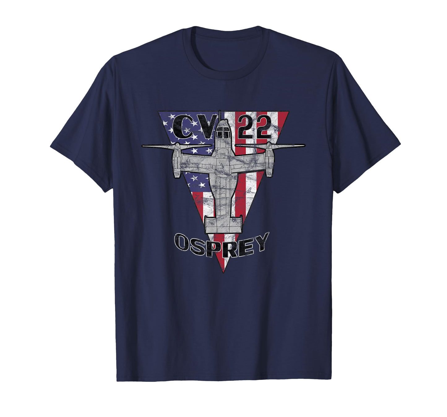 CV-22 Osprey Tilt-Rotor Military Airplane Patriotic Vintage T-Shirt