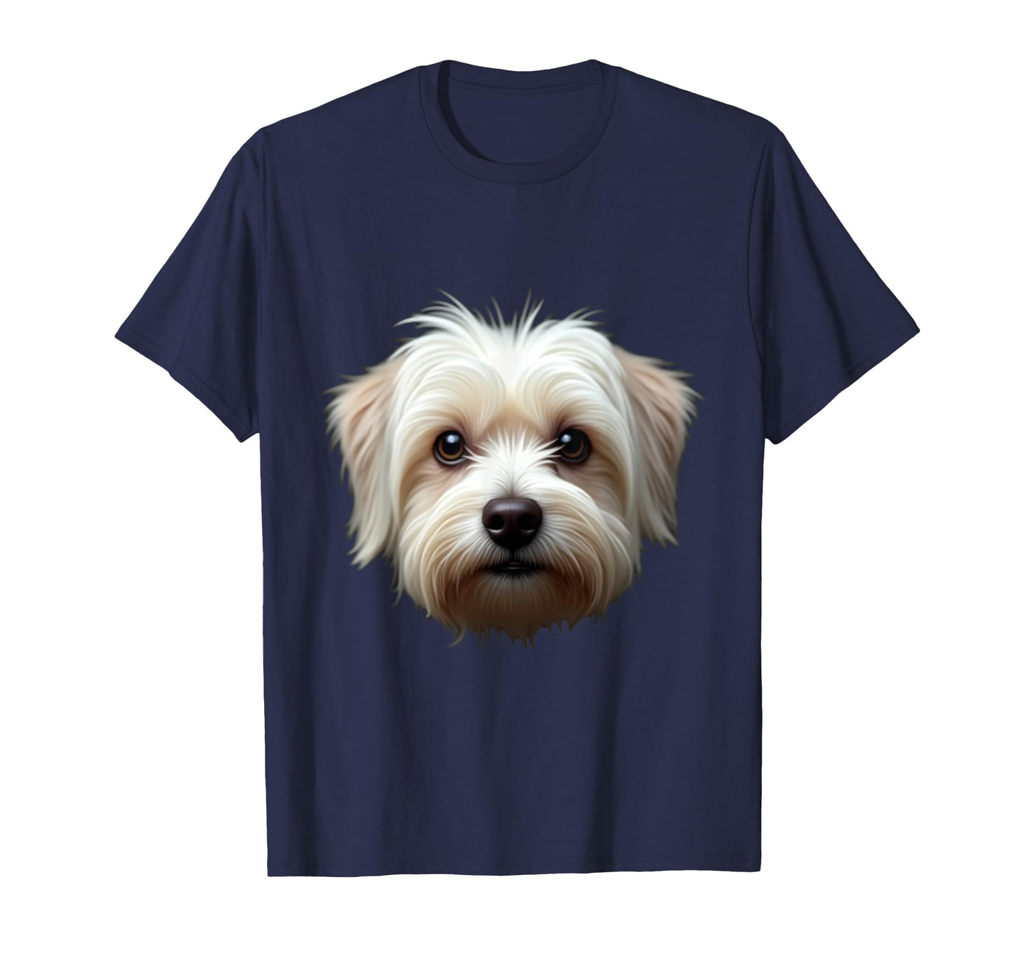 Black Maltese Dog Maltese Face T-Shirt