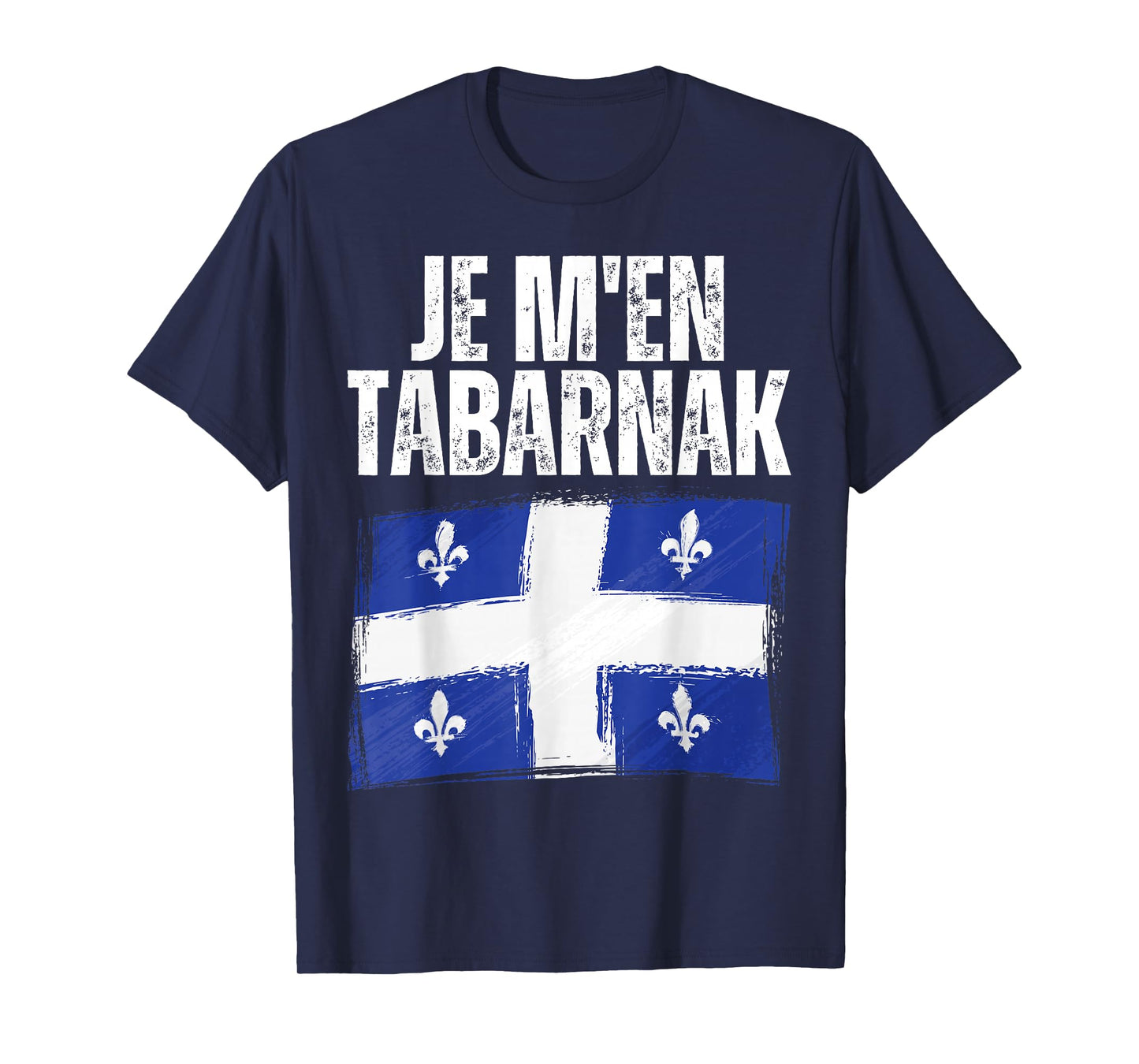 Tabarnak French Canadian Language Canada Vintage Quebec Flag T-Shirt