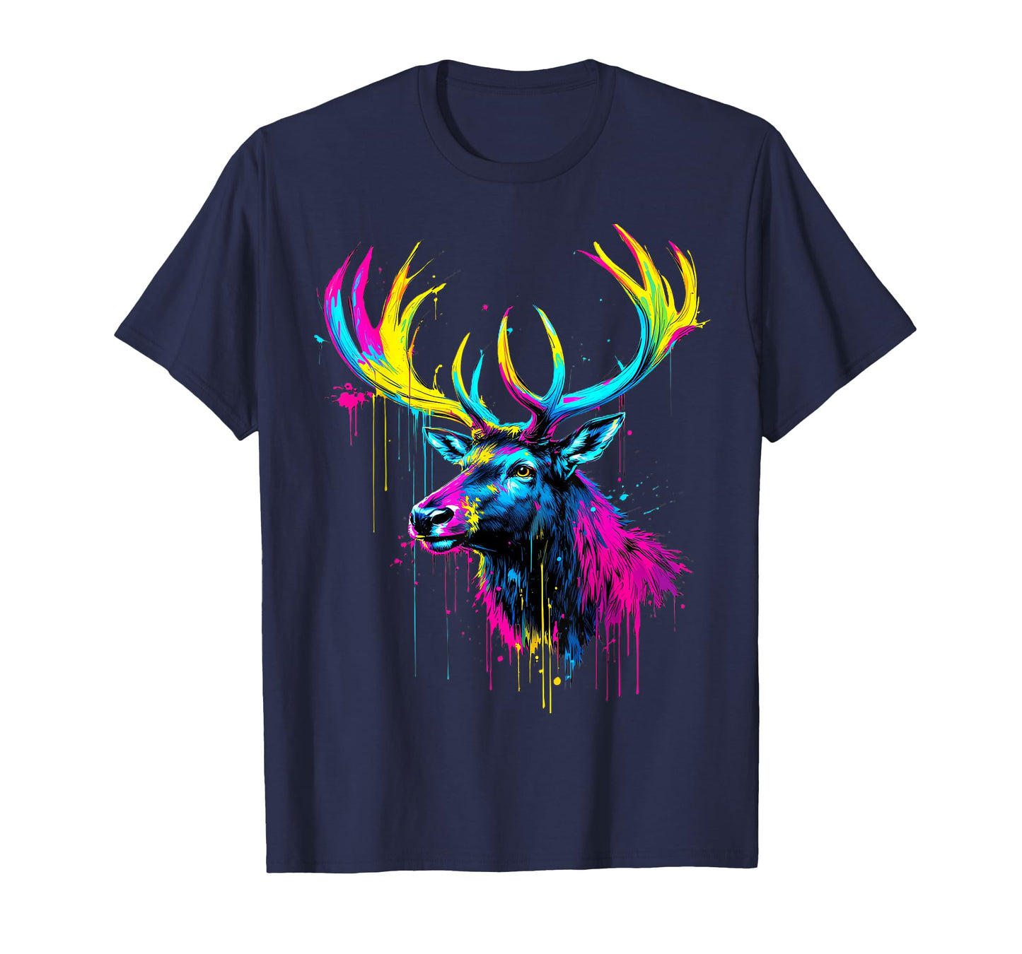 Elk Lovers Colorful Pop Art Beautiful Elk T-Shirt