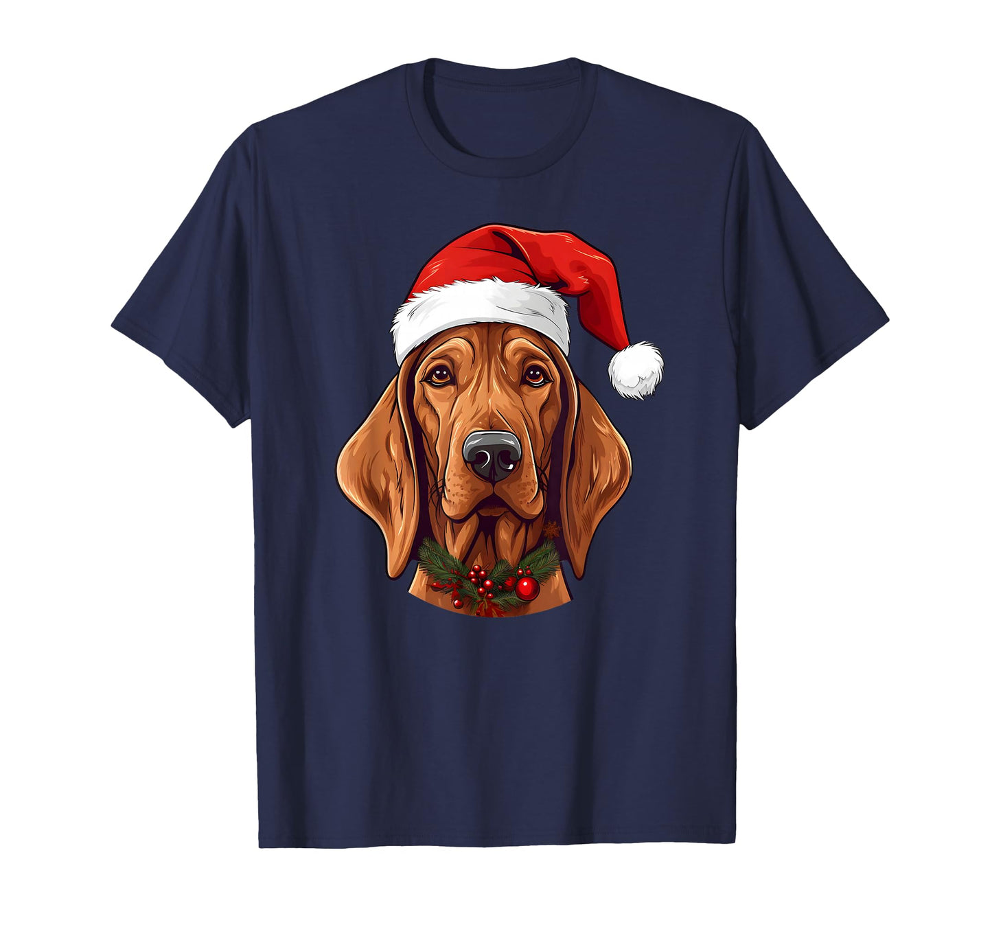 Redbone Coonhound Santa Hat Christmas Sweater Pet Dogs T-Shirt