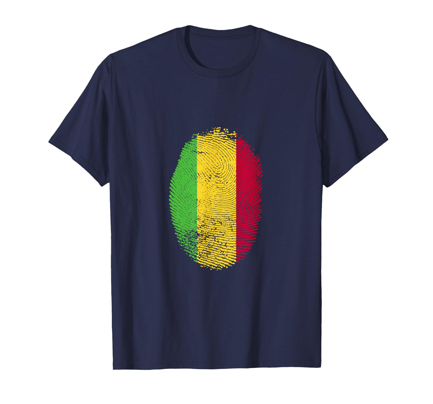 Mali Flag Fingerprint Proud Malians Men Women Kids DNA T-Shirt