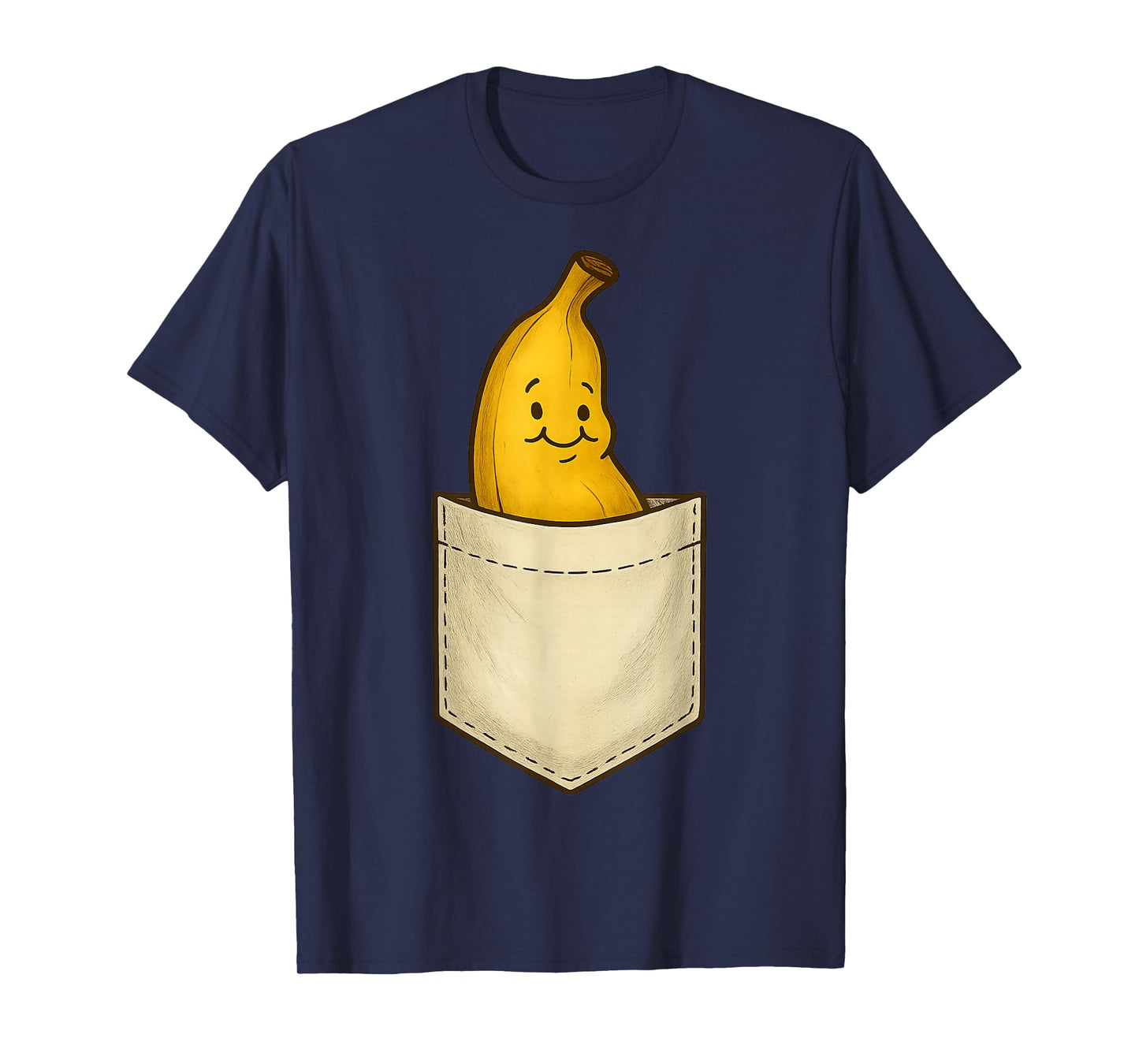Happy Banana in Pocket Fun Design for Fruit Lovers T-Shirt