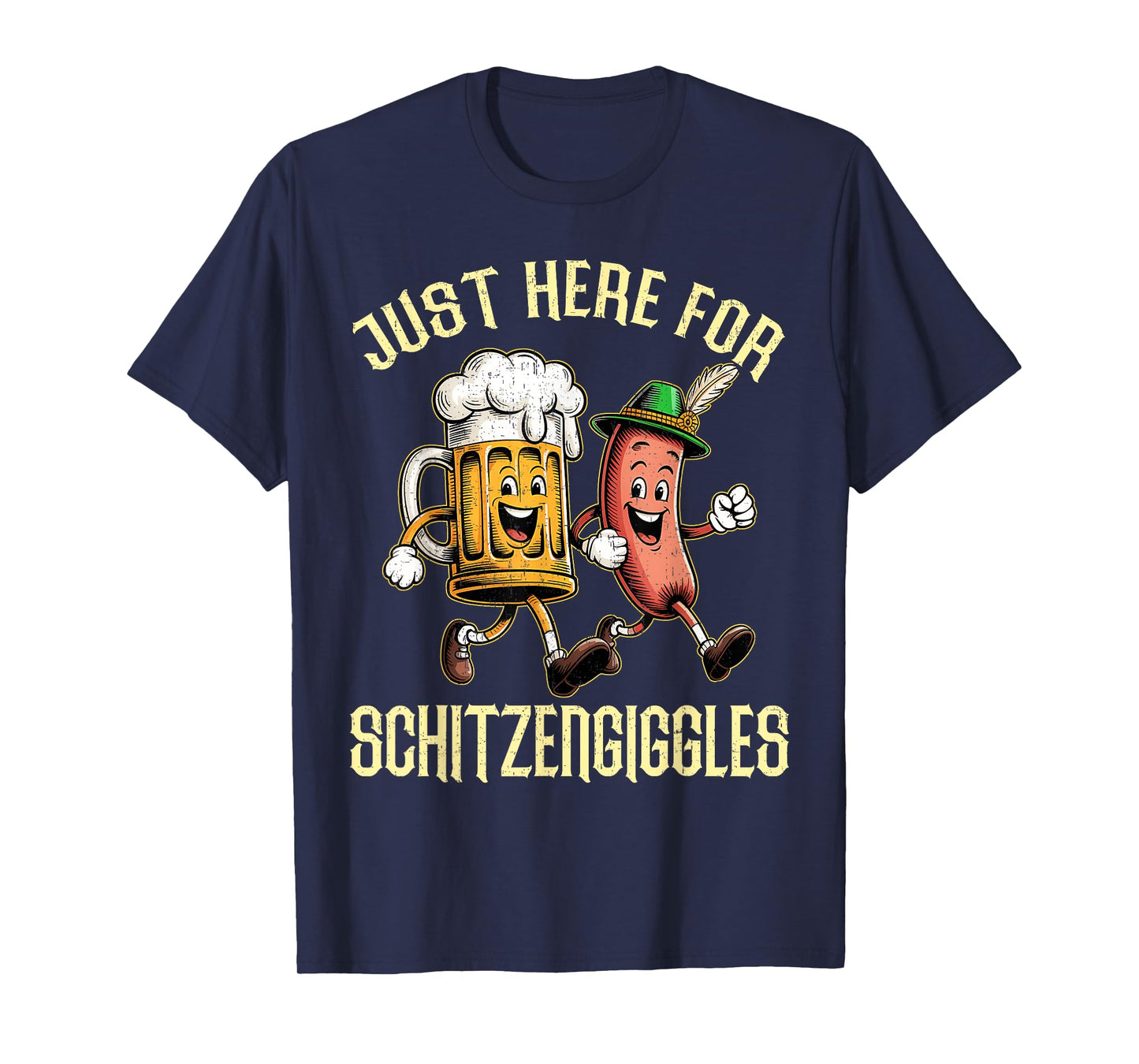Just Here For Schitzengiggles Oktoberfest Beer Party Adults T-Shirt