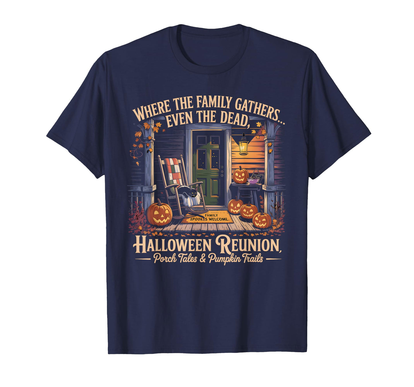 Vintage Halloween Matching Family Reunion Costume Full Moon T-Shirt