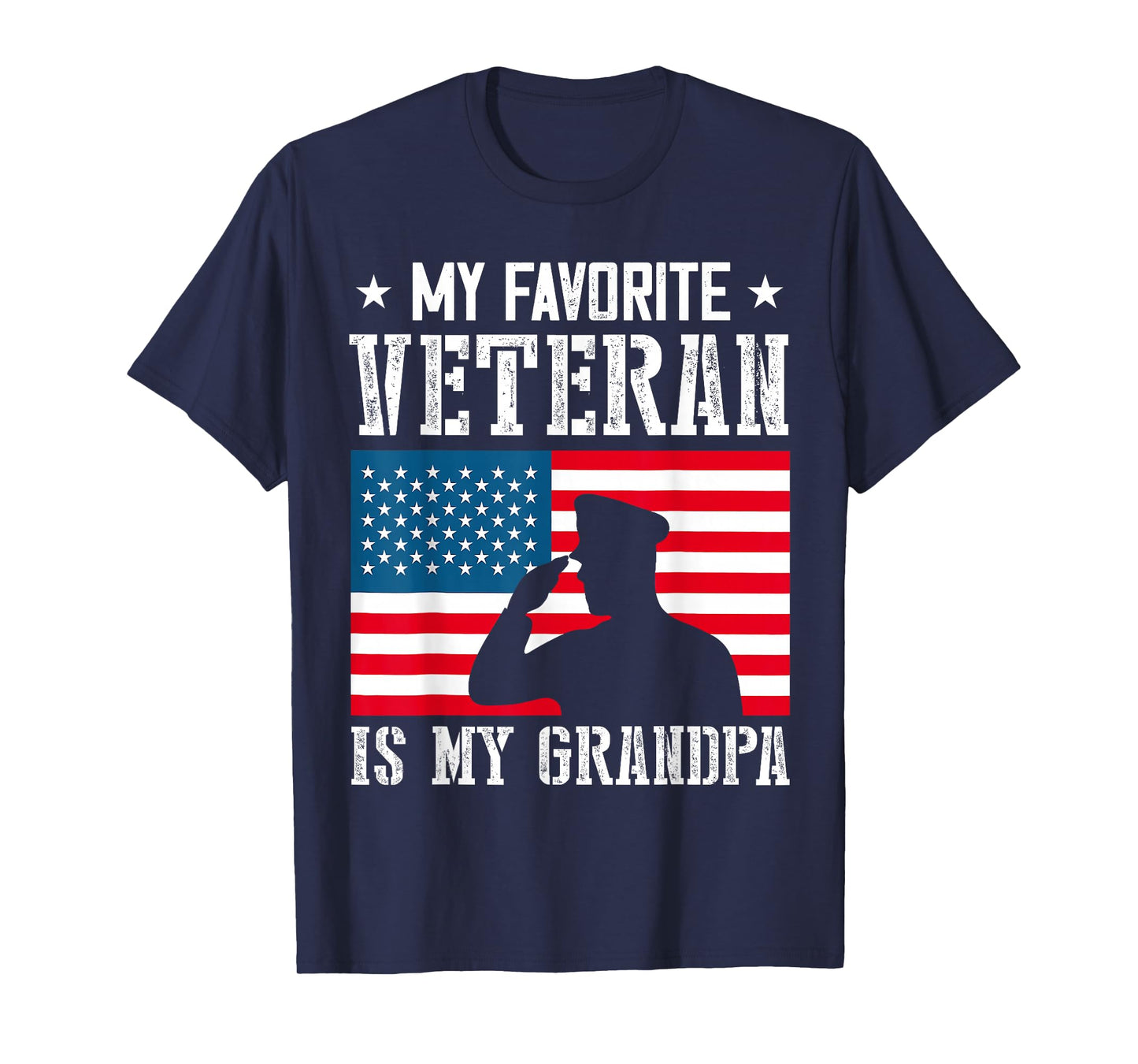 My Favorite Veteran is My Grandpa Veterans Day Thank You T-Shirt
