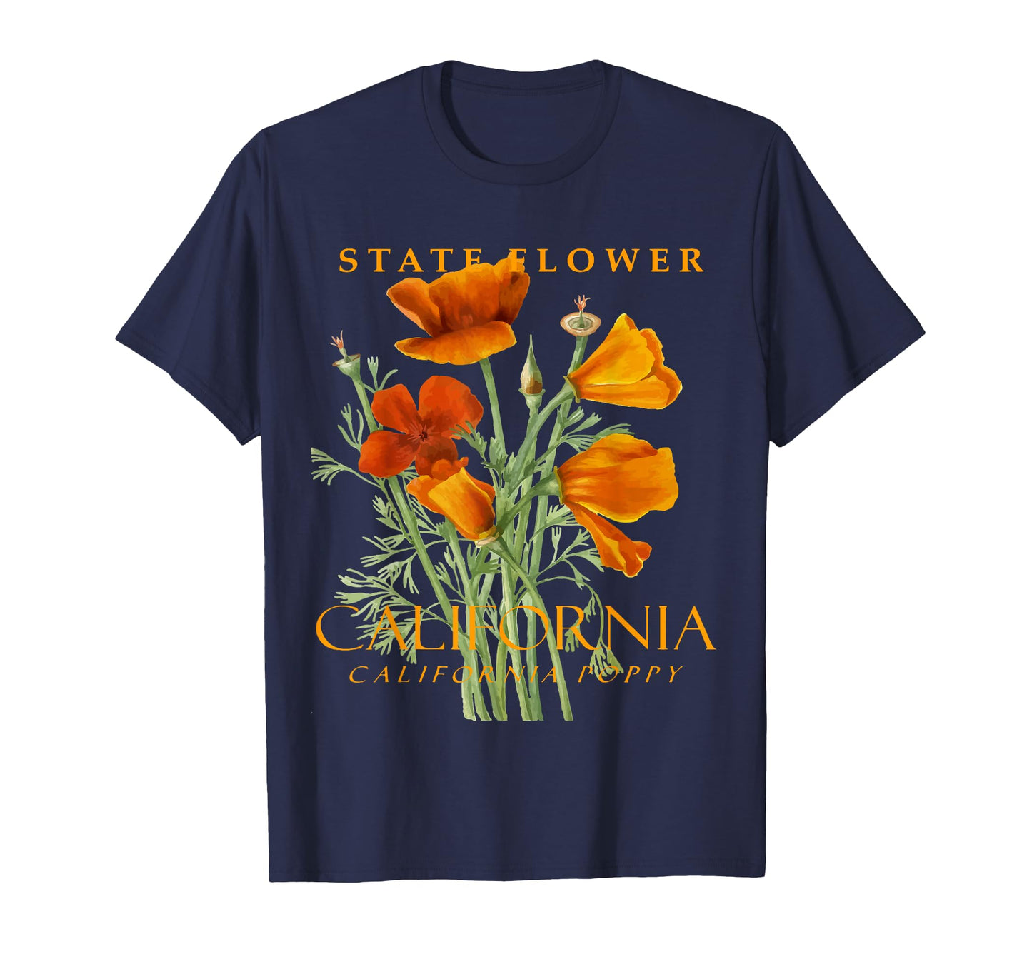 California Territory Flower The Poppy T-Shirt