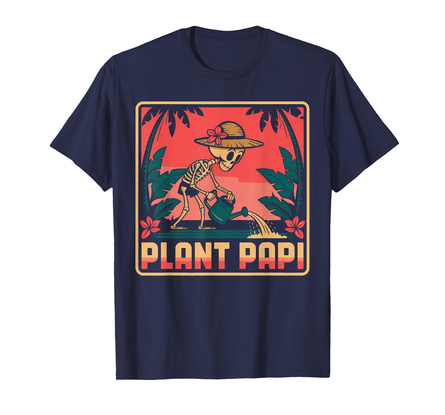 Halloween Plant Papi Daddy Gardener Vintage Men Women T-Shirt