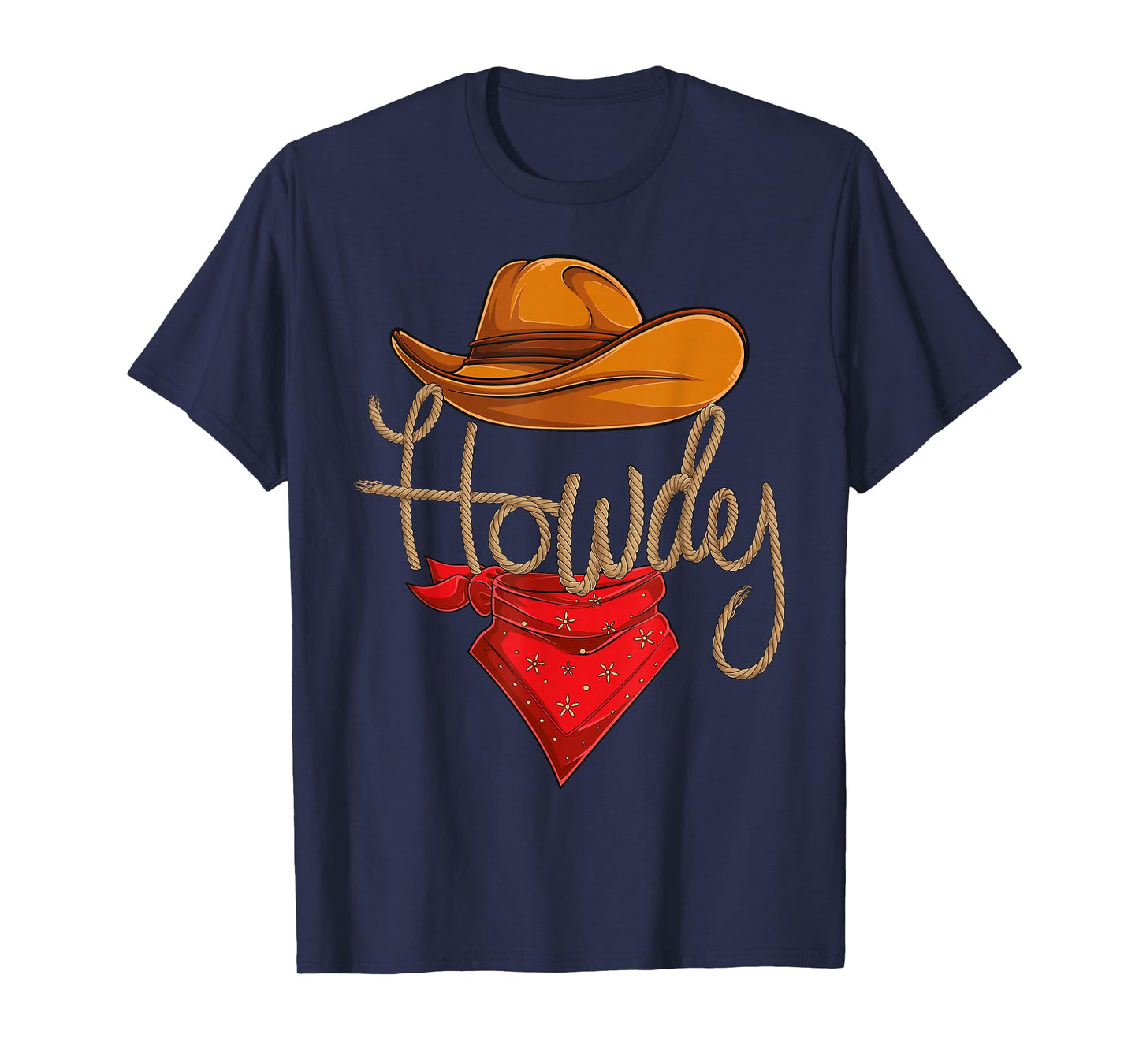 Howdy Cowboy Cowgirl Western Country Rodeo Howdy Men Boys T-Shirt