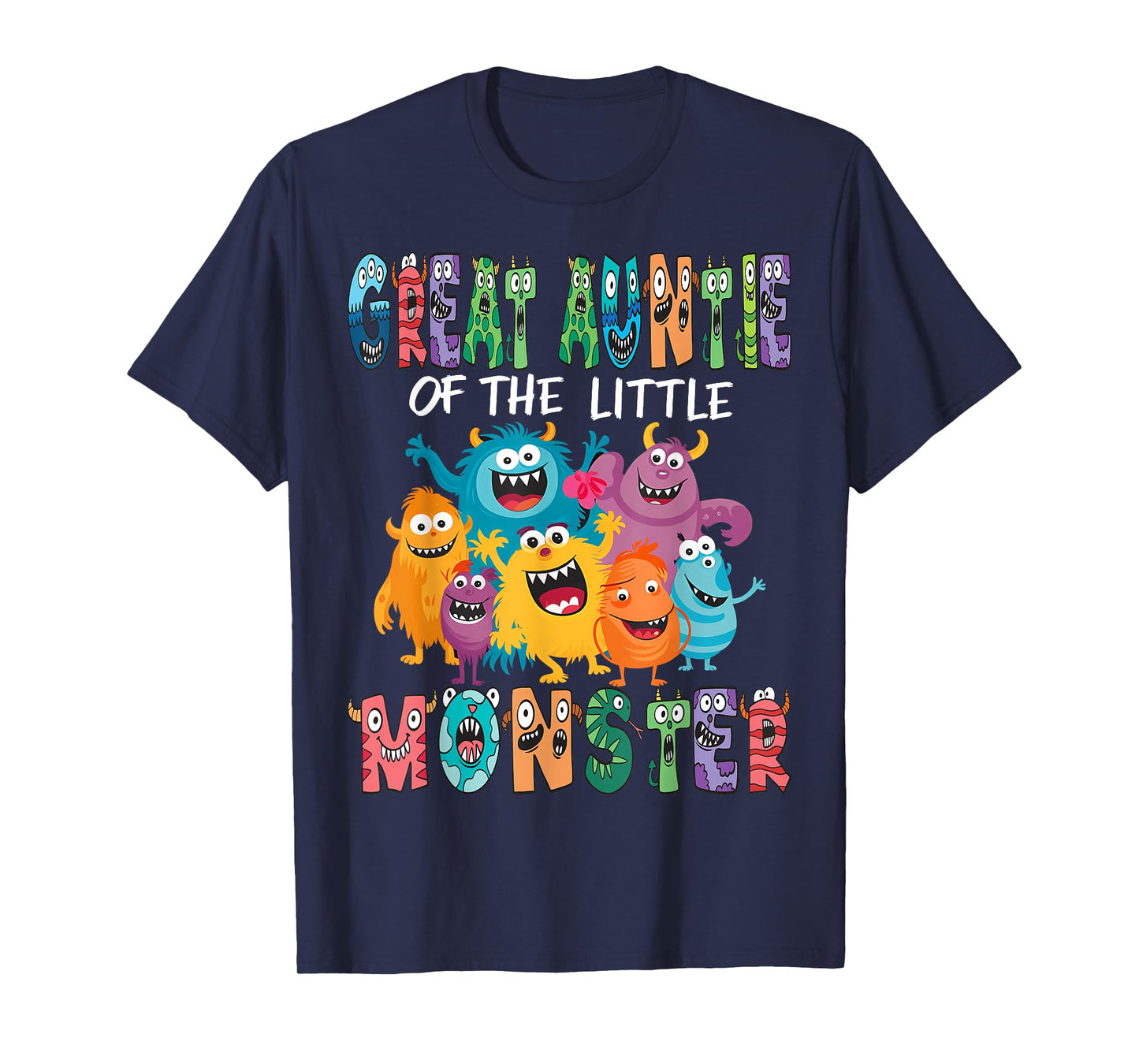 Great Auntie Of The Little Monster Kids 1St Birthday Party T-Shirt