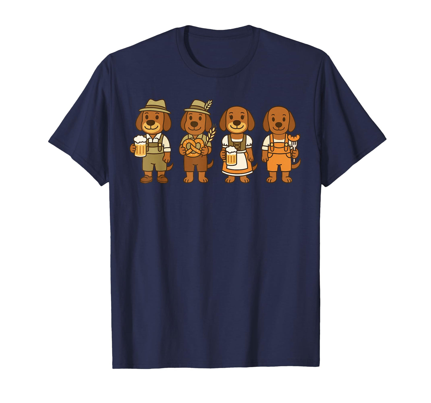 Oktoberfest Dachshund Cute Sausage Dog German Kids Men Women T-Shirt