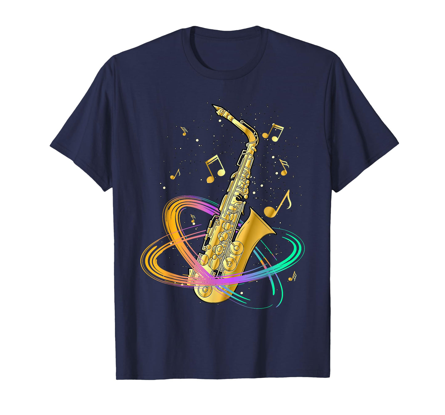 Saxophone Player Musical Notes Jazz Musician Saxophonist Sax T-Shirt