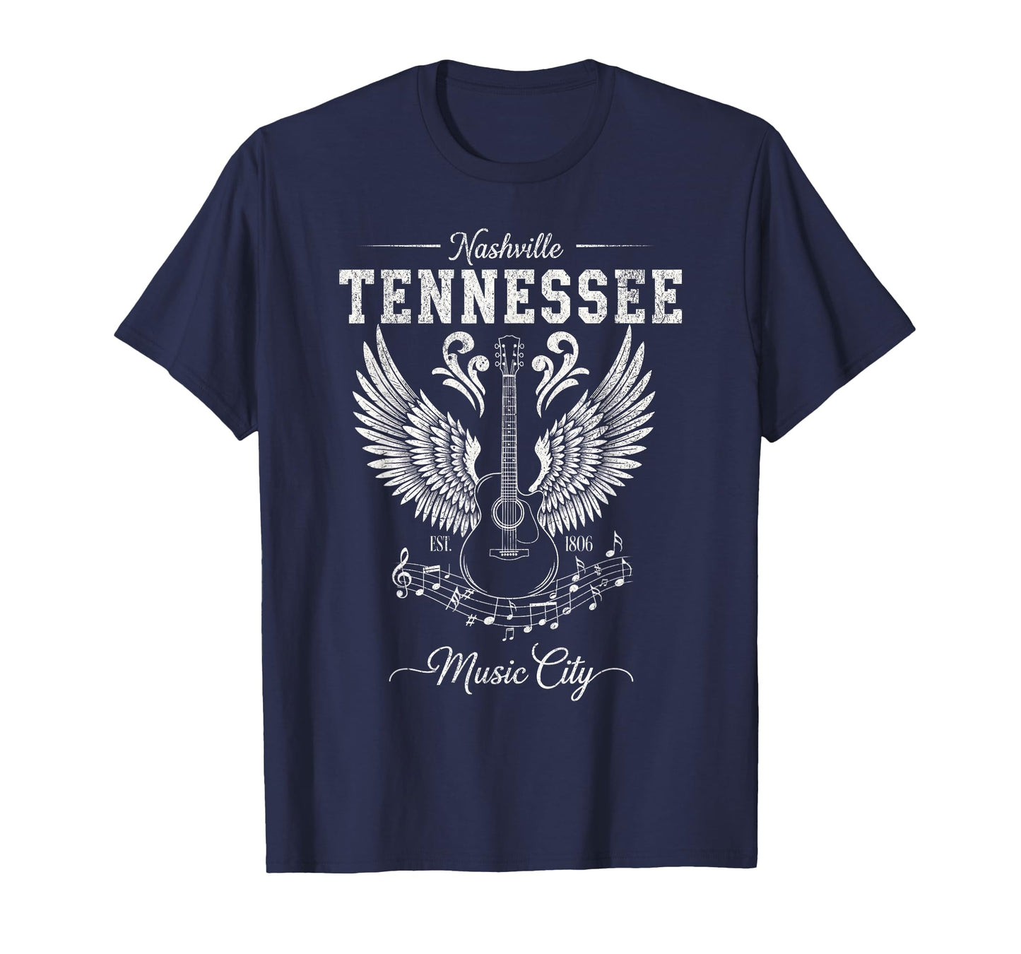 Nashville Tennessee Country Music City Guitar Souvenir T-Shirt
