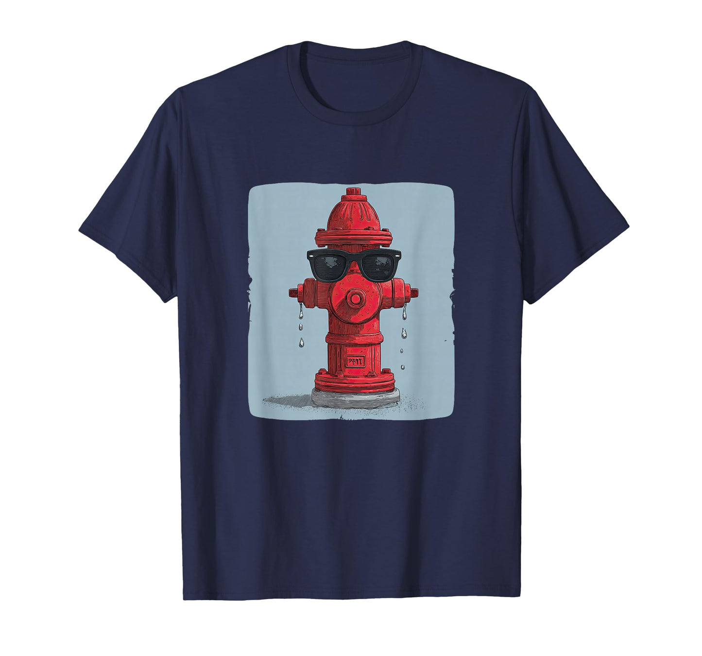Funny Red Water Hydrant with Sunglasses T-Shirt