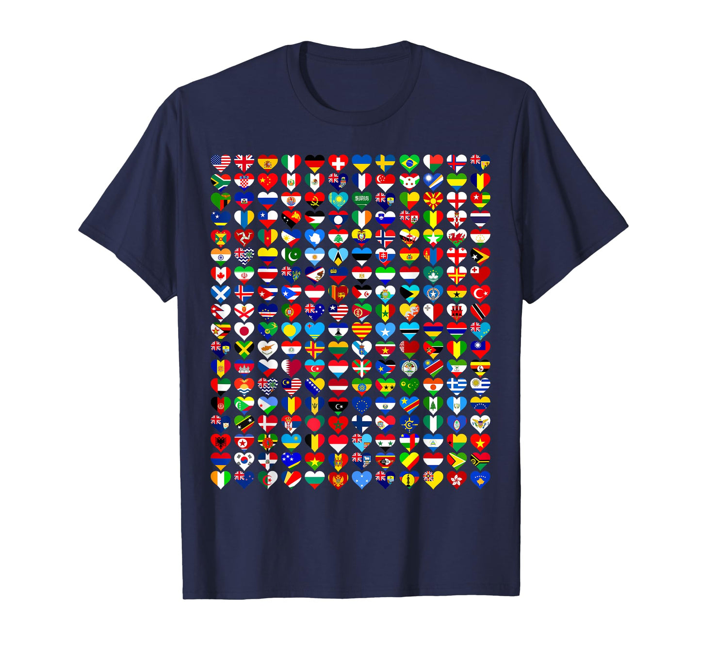 Flags of the Countries World Heart Flags Map for Kids Boys T-Shirt