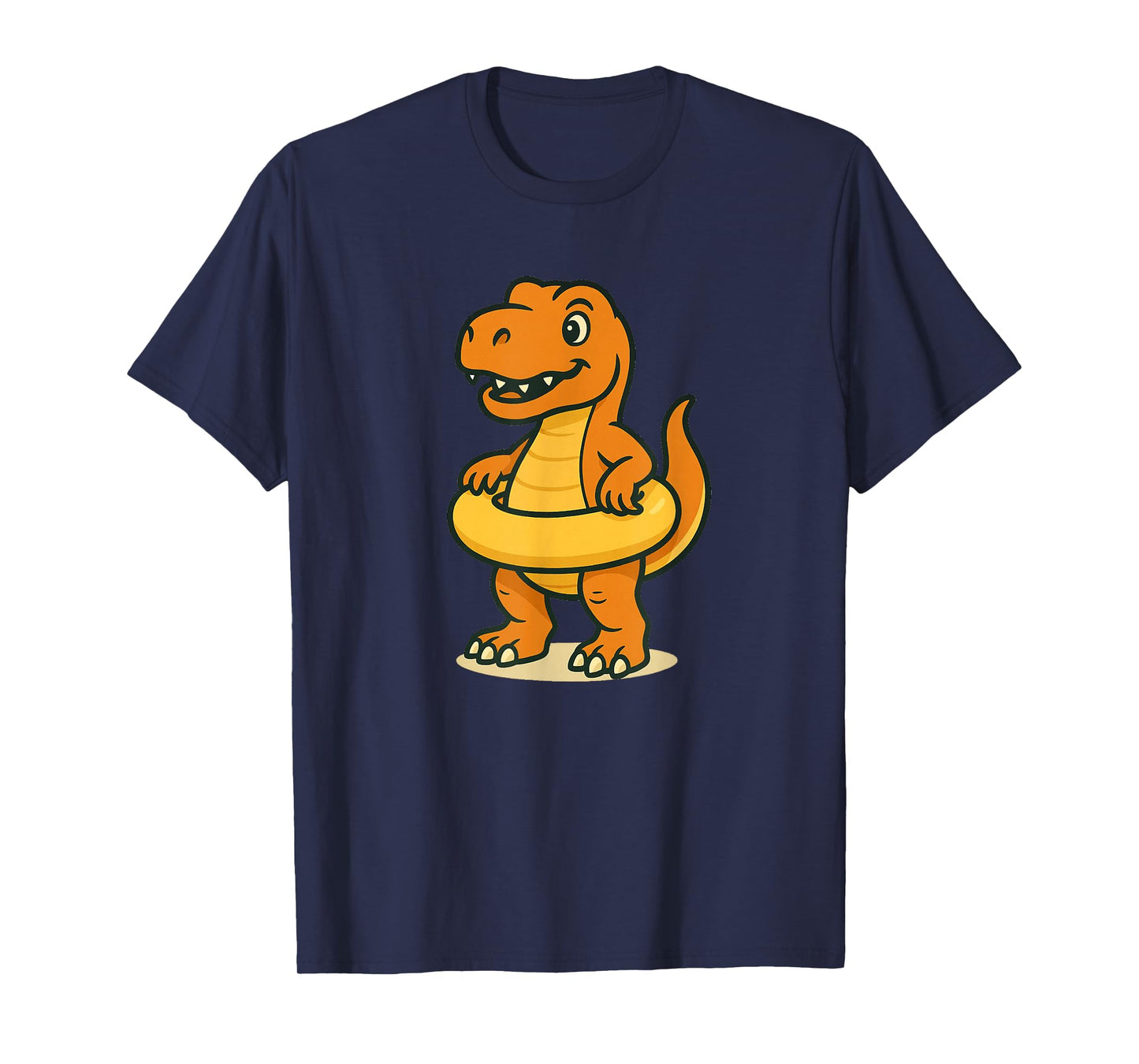 T Rex Pool Party with Ring for Dinosaurs and Vacations Fans T-Shirt