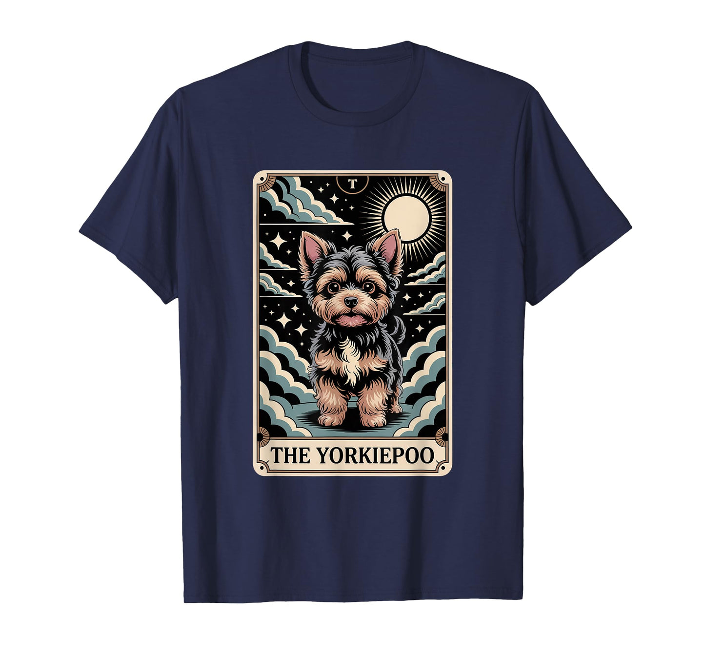 Yorkiepoo Tarot Card Art Funny Dog T-Shirt