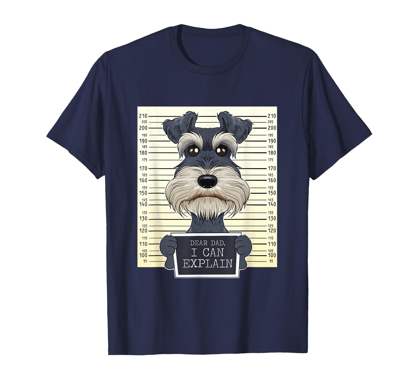 Funny Miniature Schnauzer Dad I Miniature Schnauzer T-Shirt