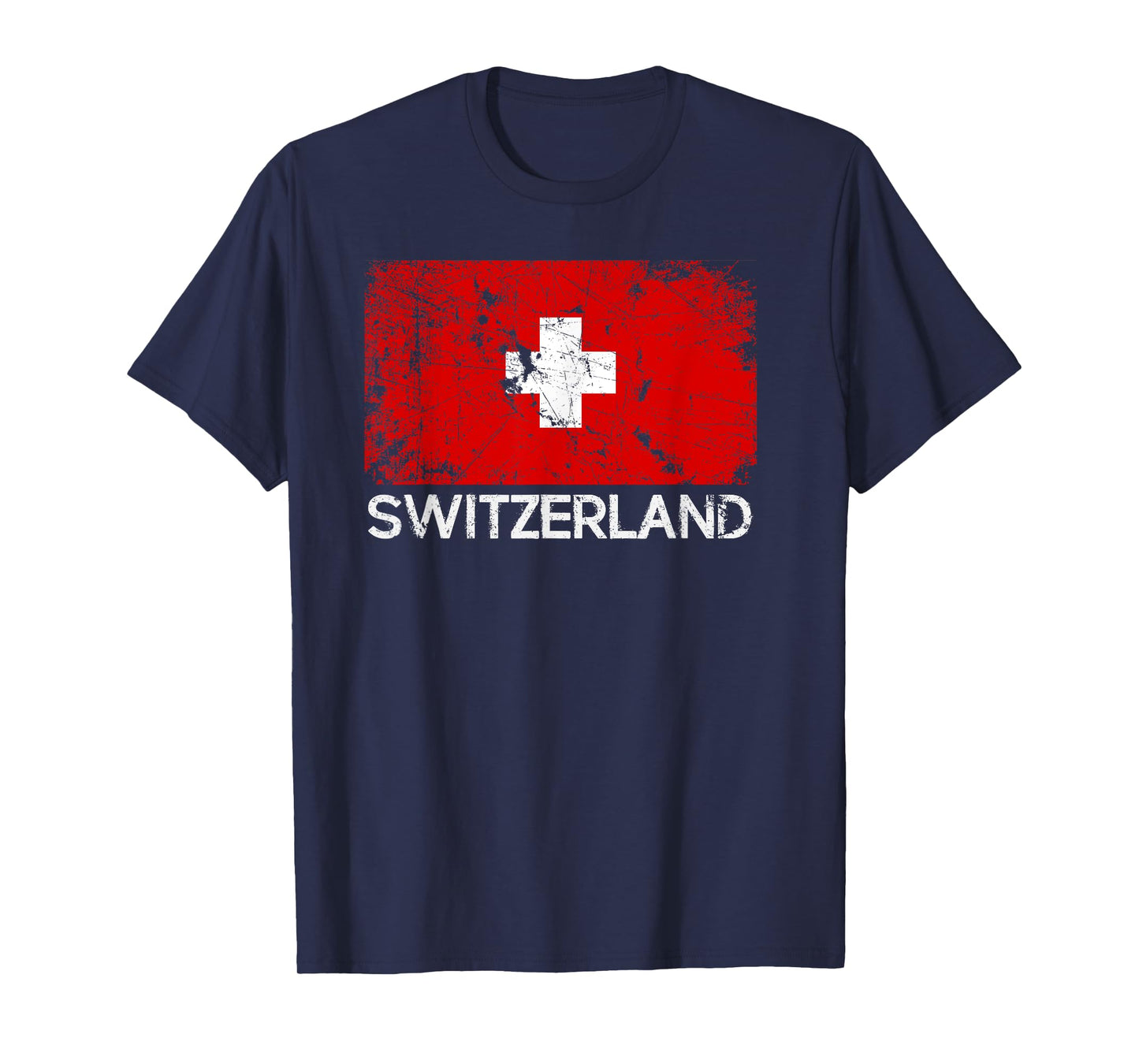 Swiss Flag T-Shirt | Vintage Made In Switzerland Gift